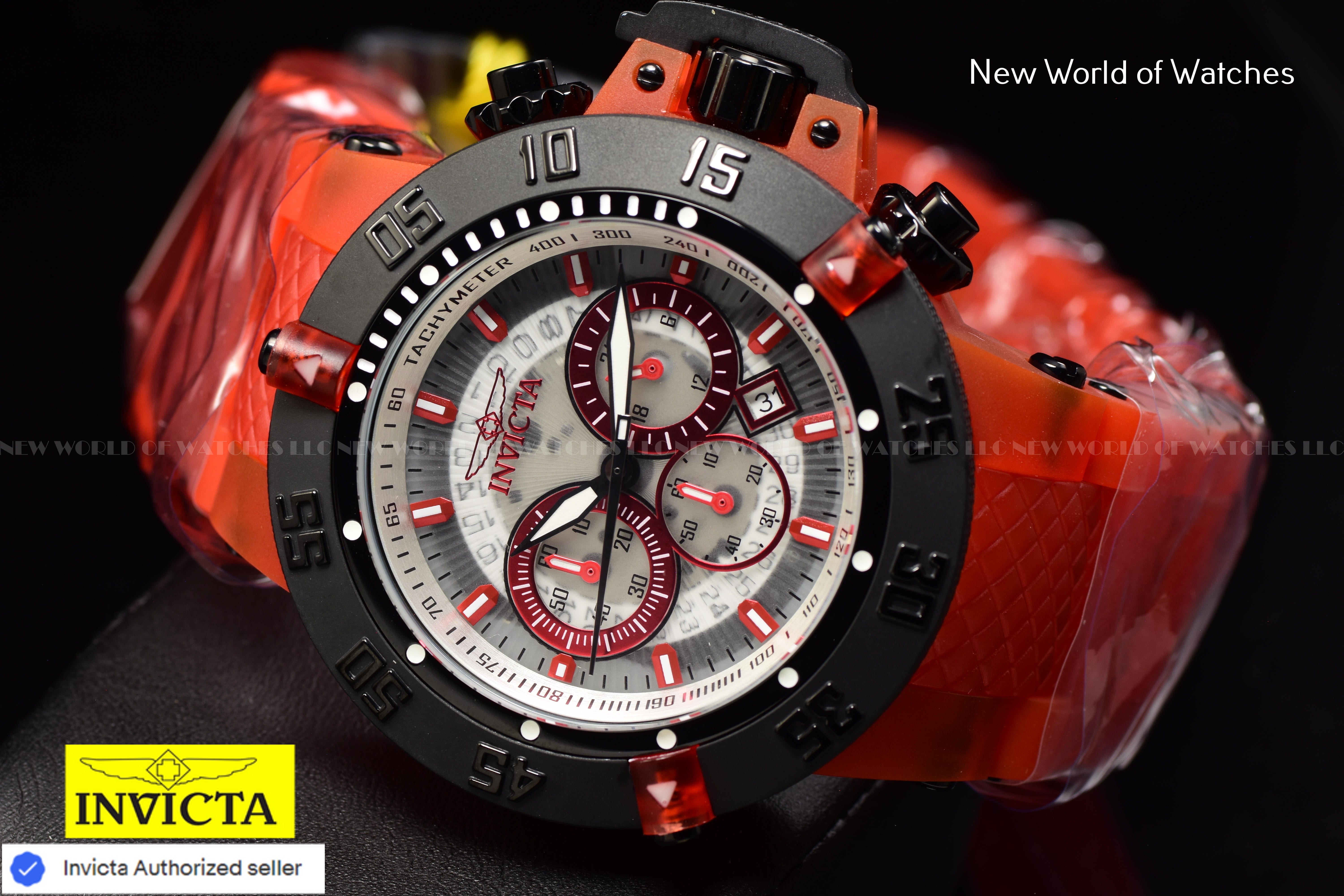 Invicta 50mm Men's Subaqua Noma Anatomic Chronograph Orange Tone SS Watch