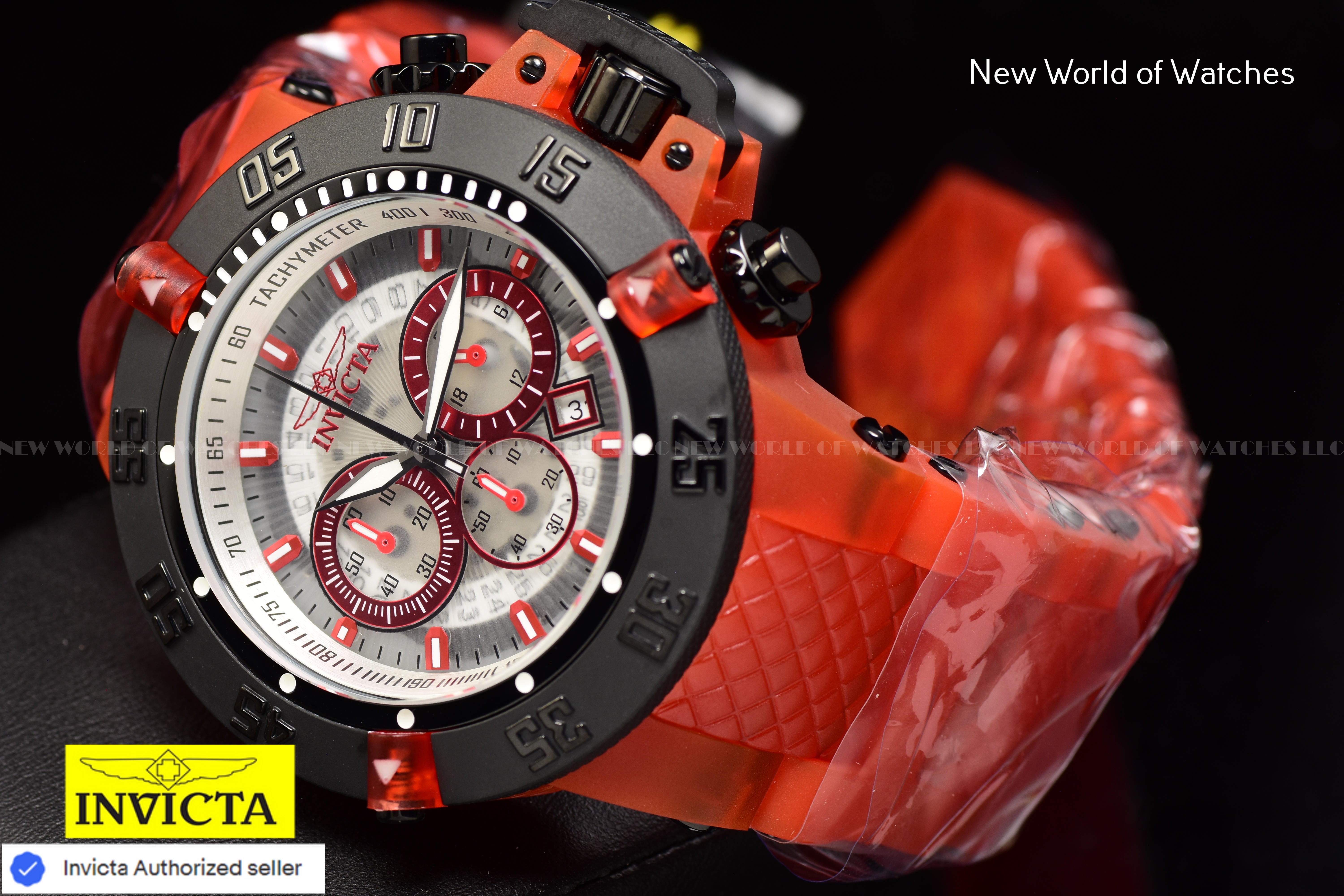 Invicta 50mm Men's Subaqua Noma Anatomic Chronograph Orange Tone SS Watch