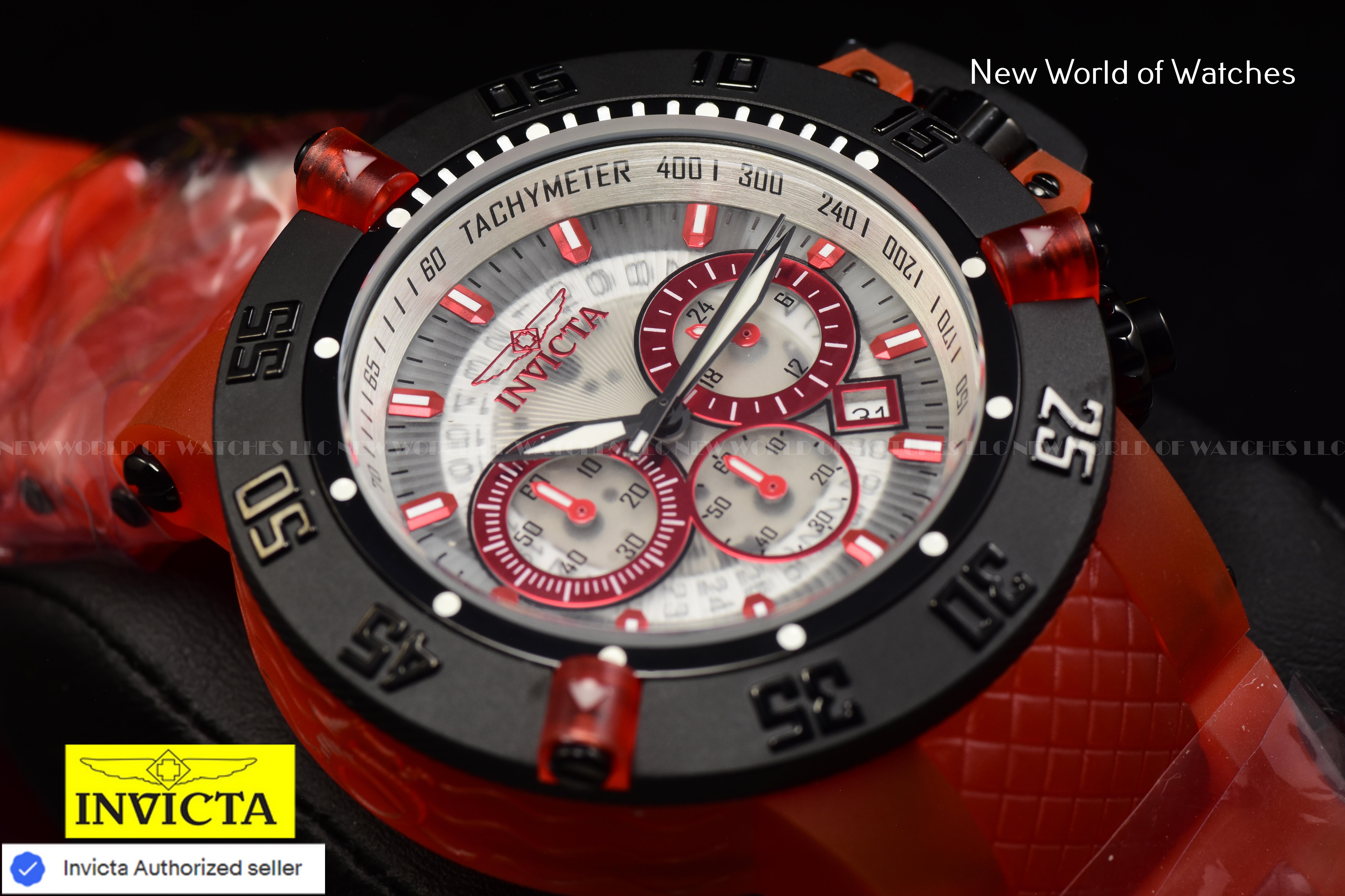 Invicta 50mm Men's Subaqua Noma Anatomic Chronograph Orange Tone SS Watch
