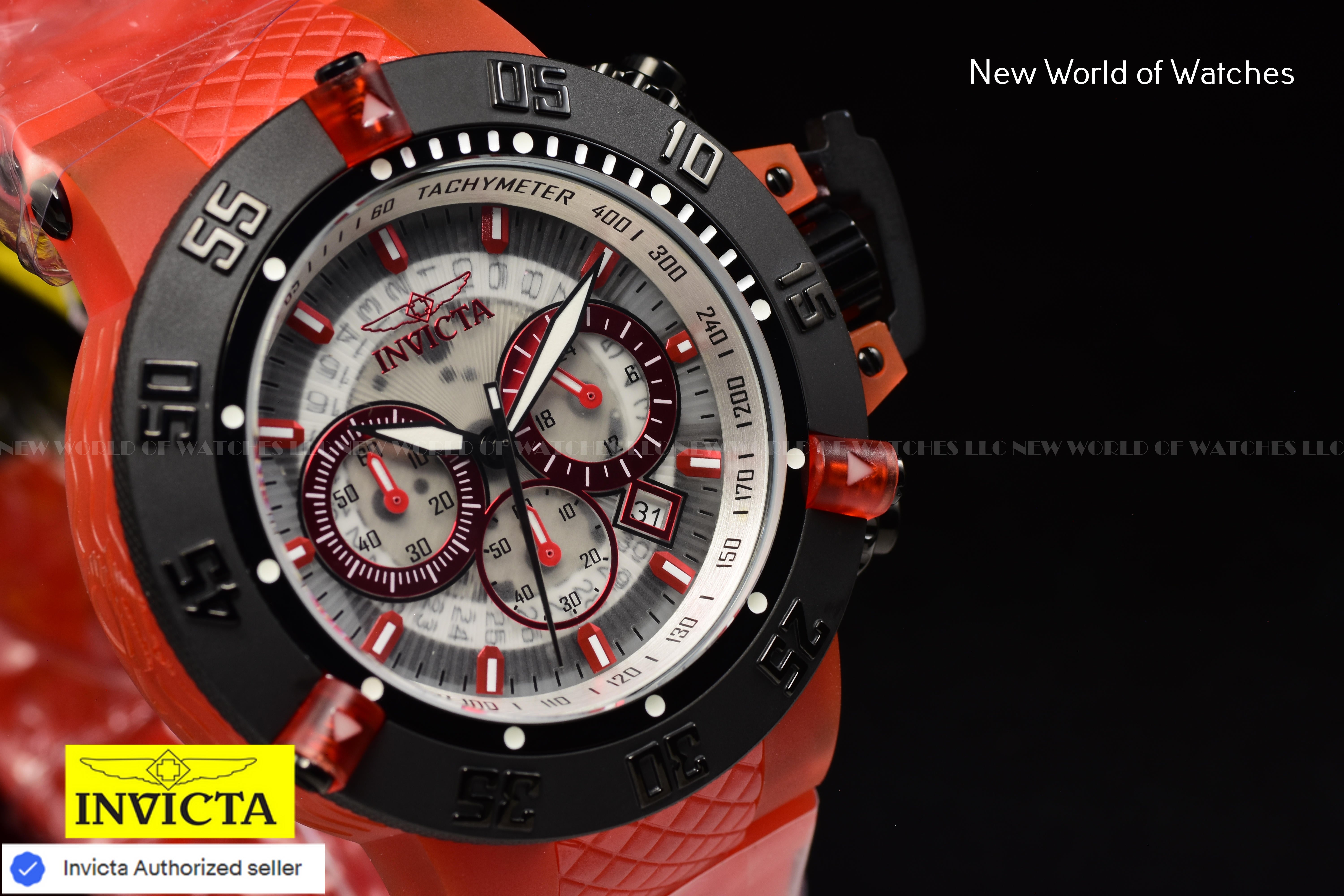 Invicta 50mm Men's Subaqua Noma Anatomic Chronograph Orange Tone SS Watch