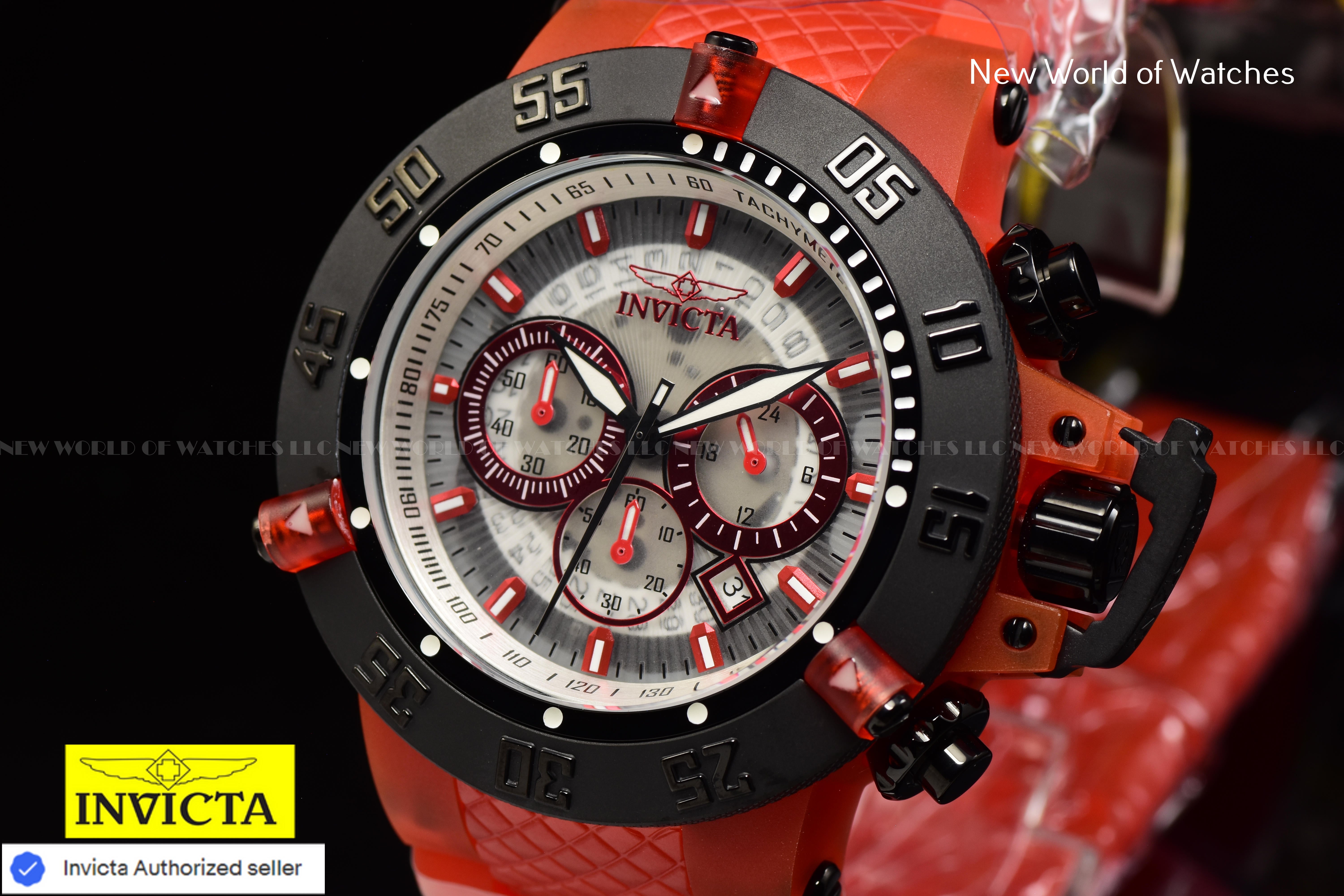 Invicta 50mm Men's Subaqua Noma Anatomic Chronograph Orange Tone SS Watch