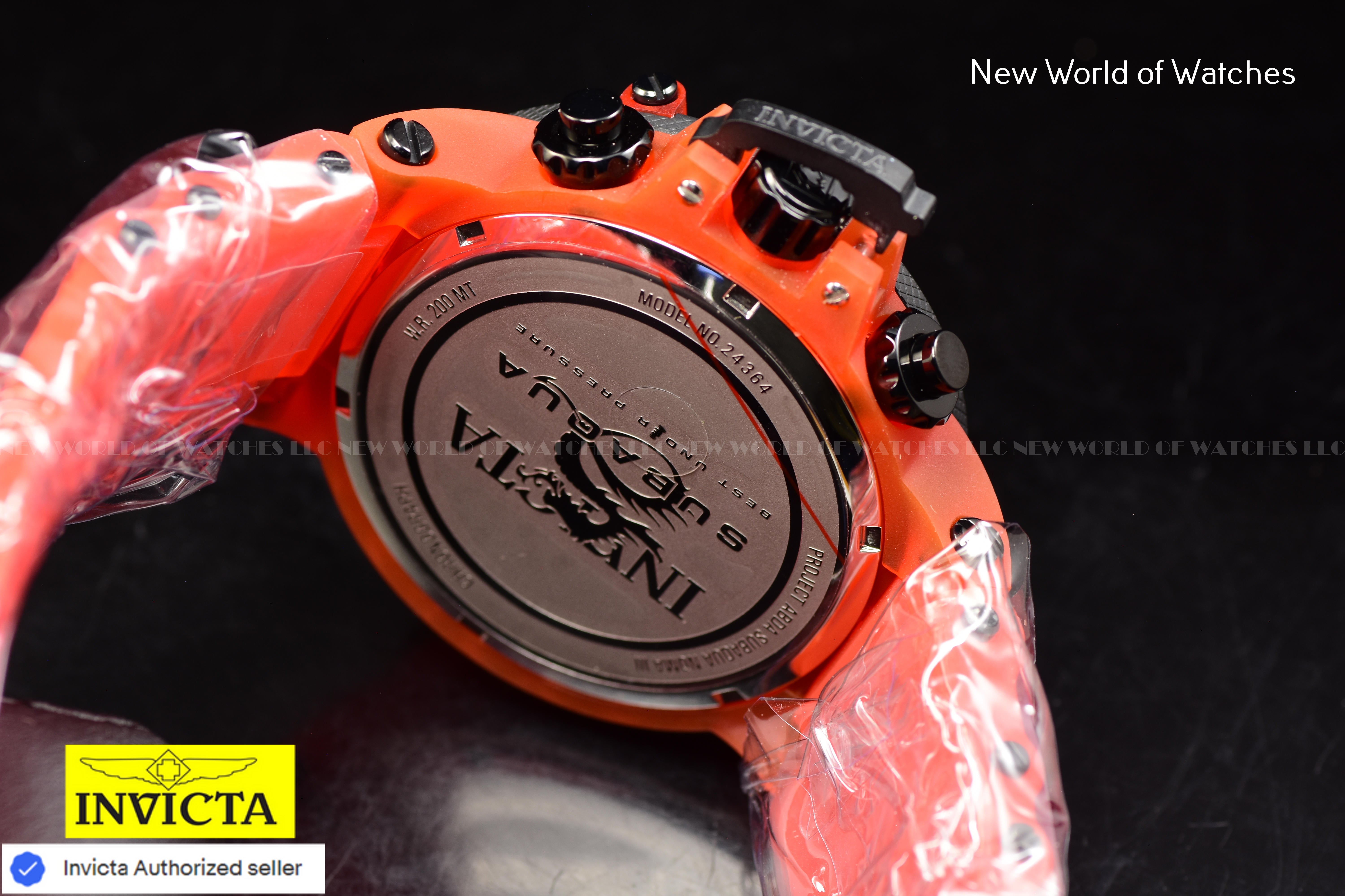Invicta 50mm Men's Subaqua Noma Anatomic Chronograph Orange Tone SS Watch