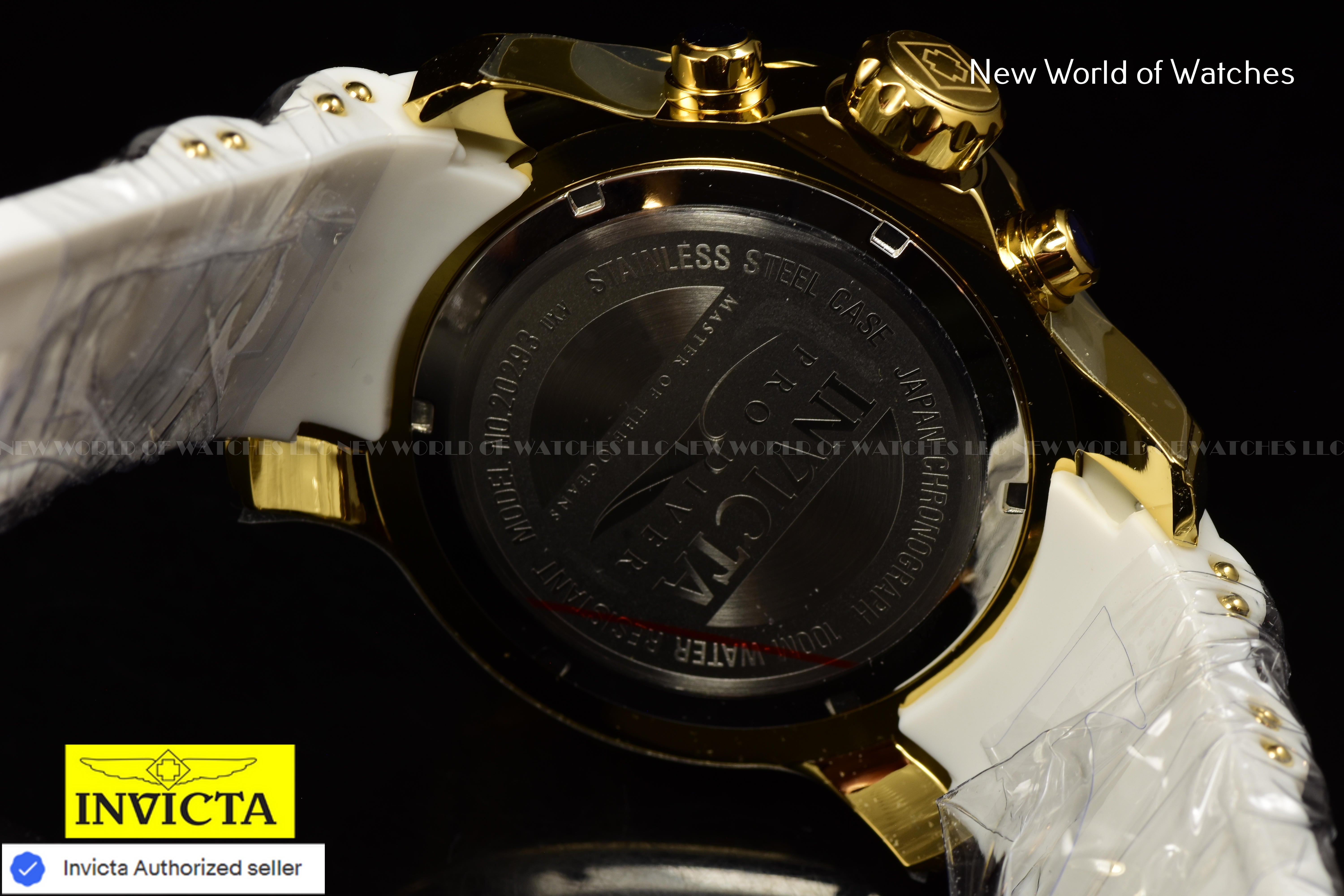 Invicta Men's Pro Diver SCUBA Chronograph Silver Dial 48mm Silicone Band Watch