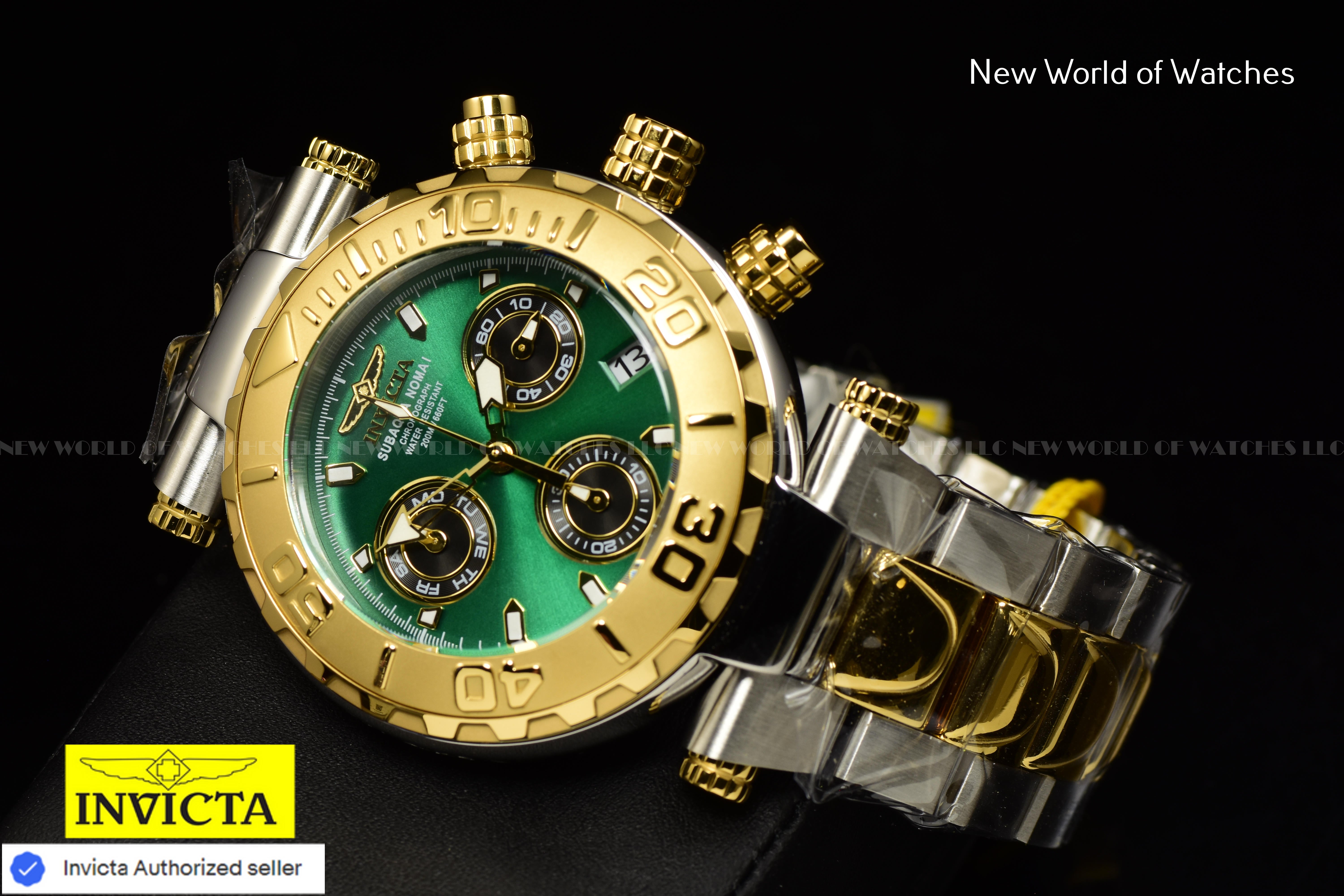 RARE Invicta Men's SUBAQUA NOMA I GREEN 47mm Chronograph LIMITED ED SWISS Watch