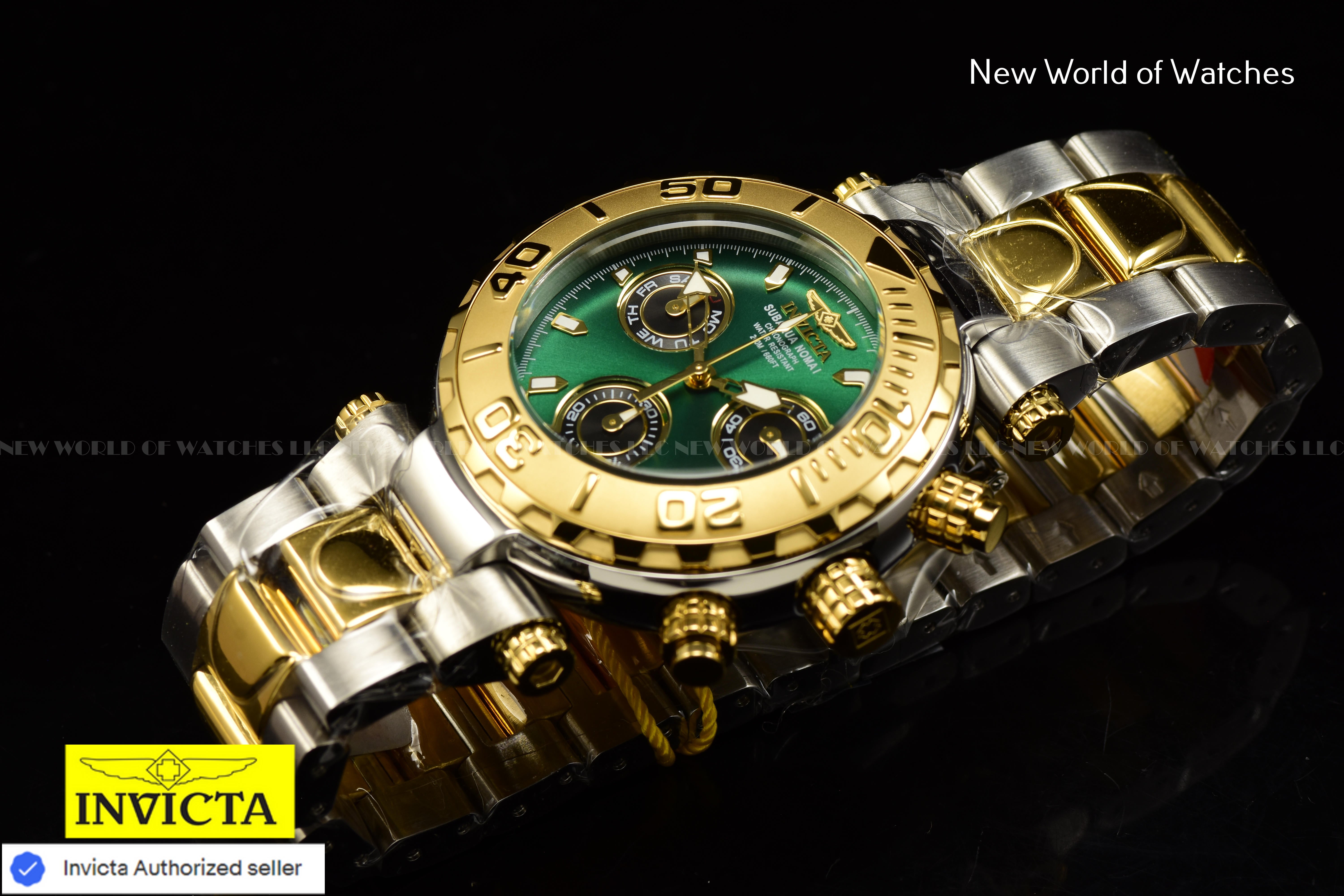 RARE Invicta Men's SUBAQUA NOMA I GREEN 47mm Chronograph LIMITED ED SWISS Watch