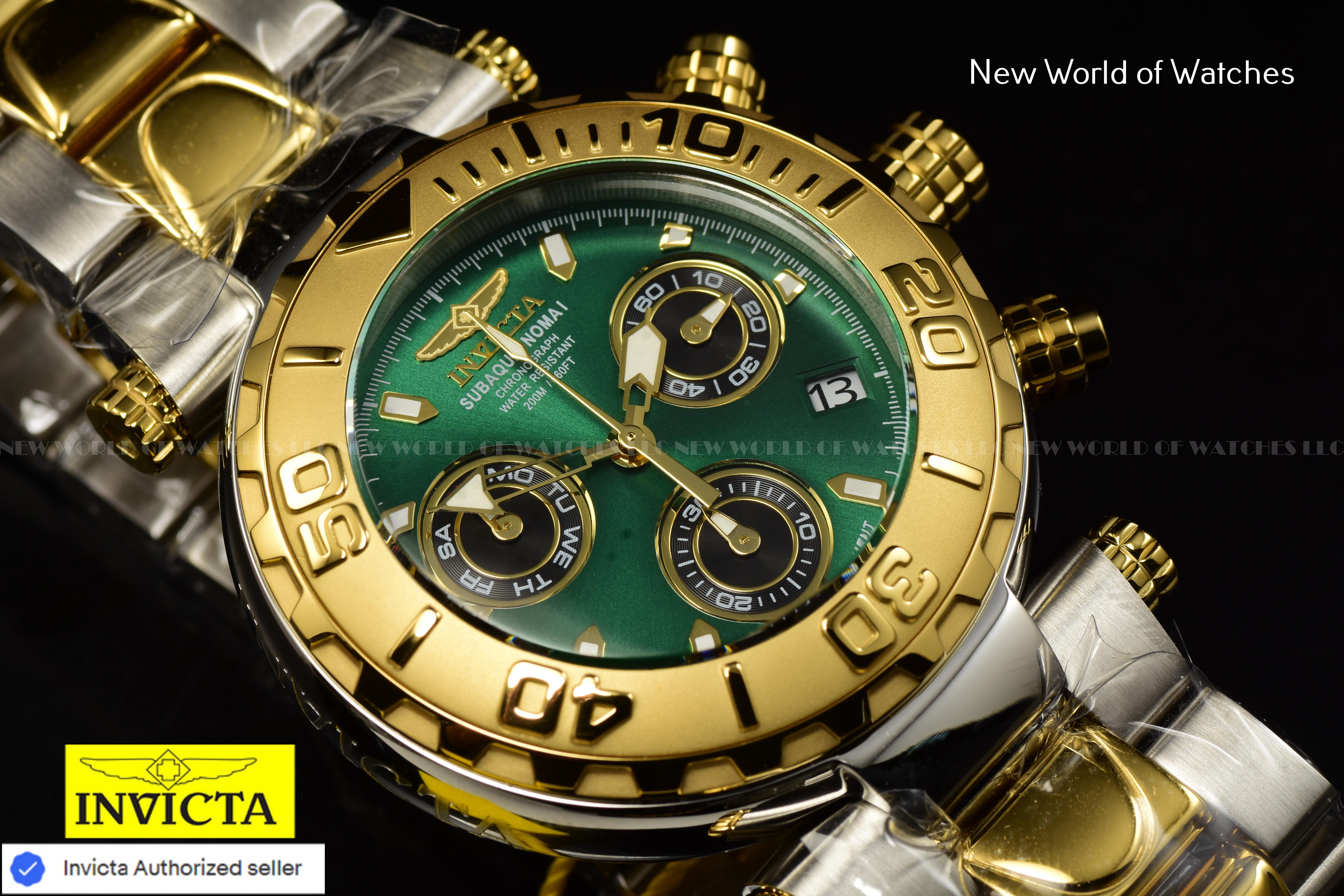 RARE Invicta Men's SUBAQUA NOMA I GREEN 47mm Chronograph LIMITED ED SWISS Watch