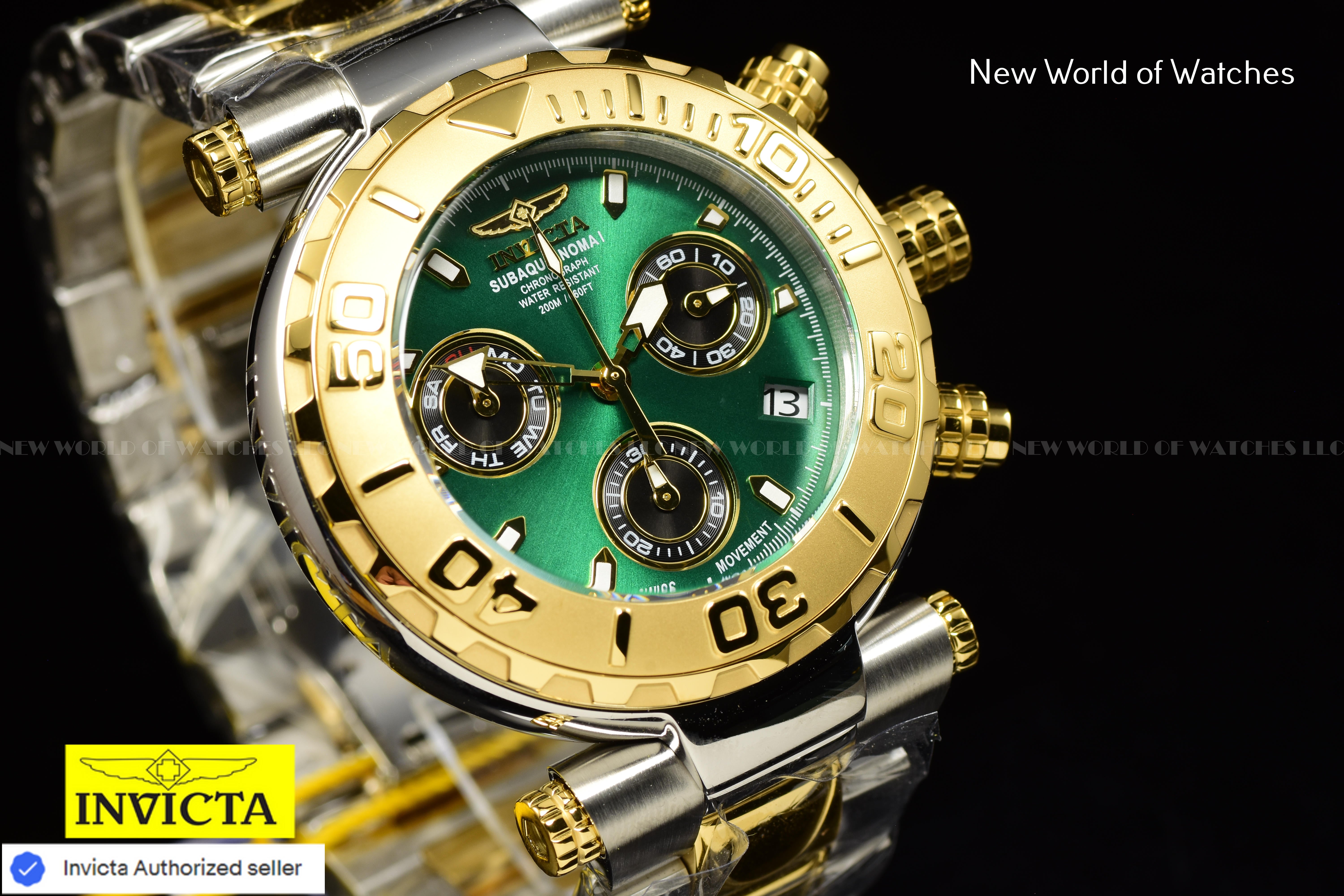 RARE Invicta Men's SUBAQUA NOMA I GREEN 47mm Chronograph LIMITED ED SWISS Watch