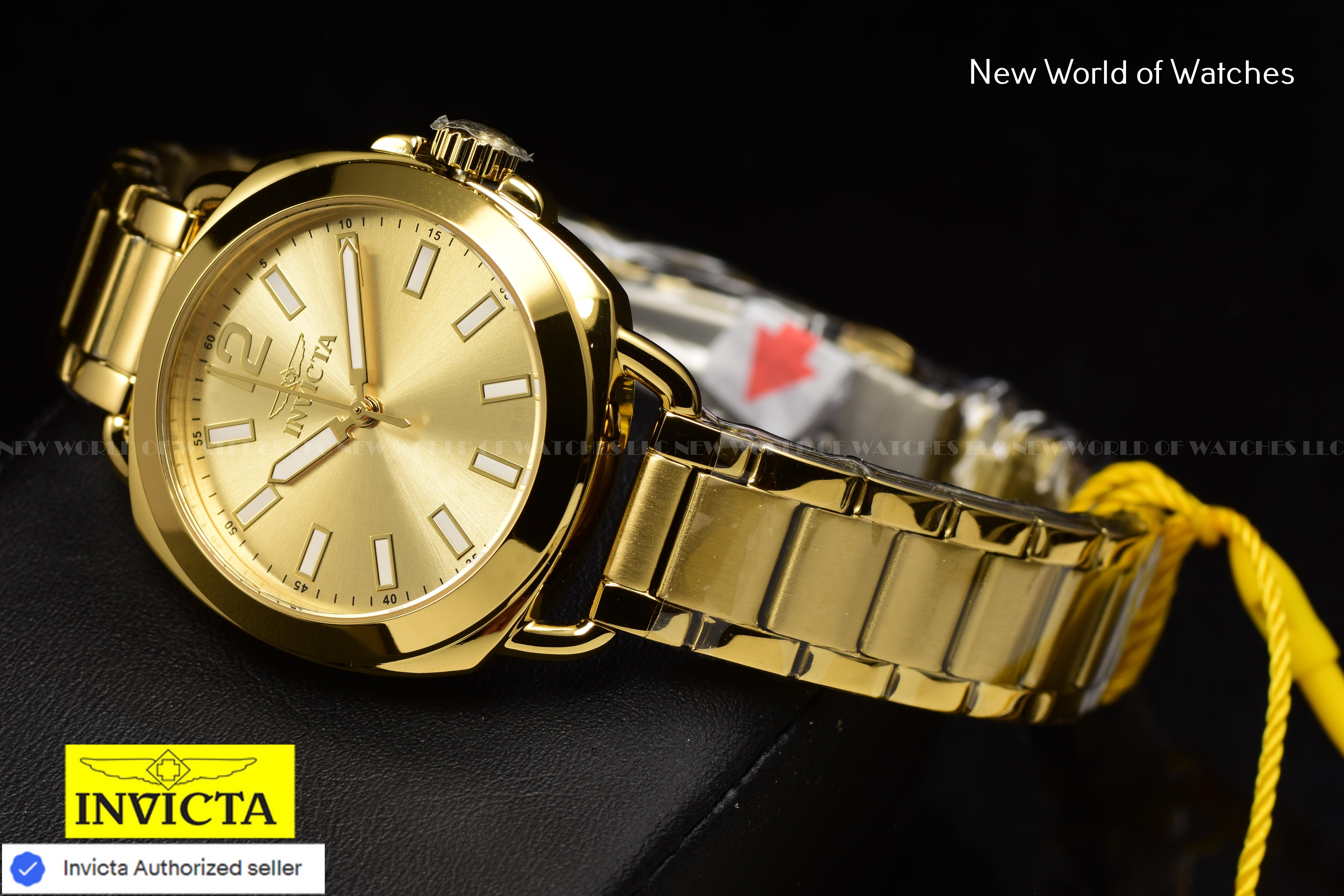 Invicta Ladies WILDFLOWER 32mm Stainless Steel Japanese Quartz Watch, Gold 46346