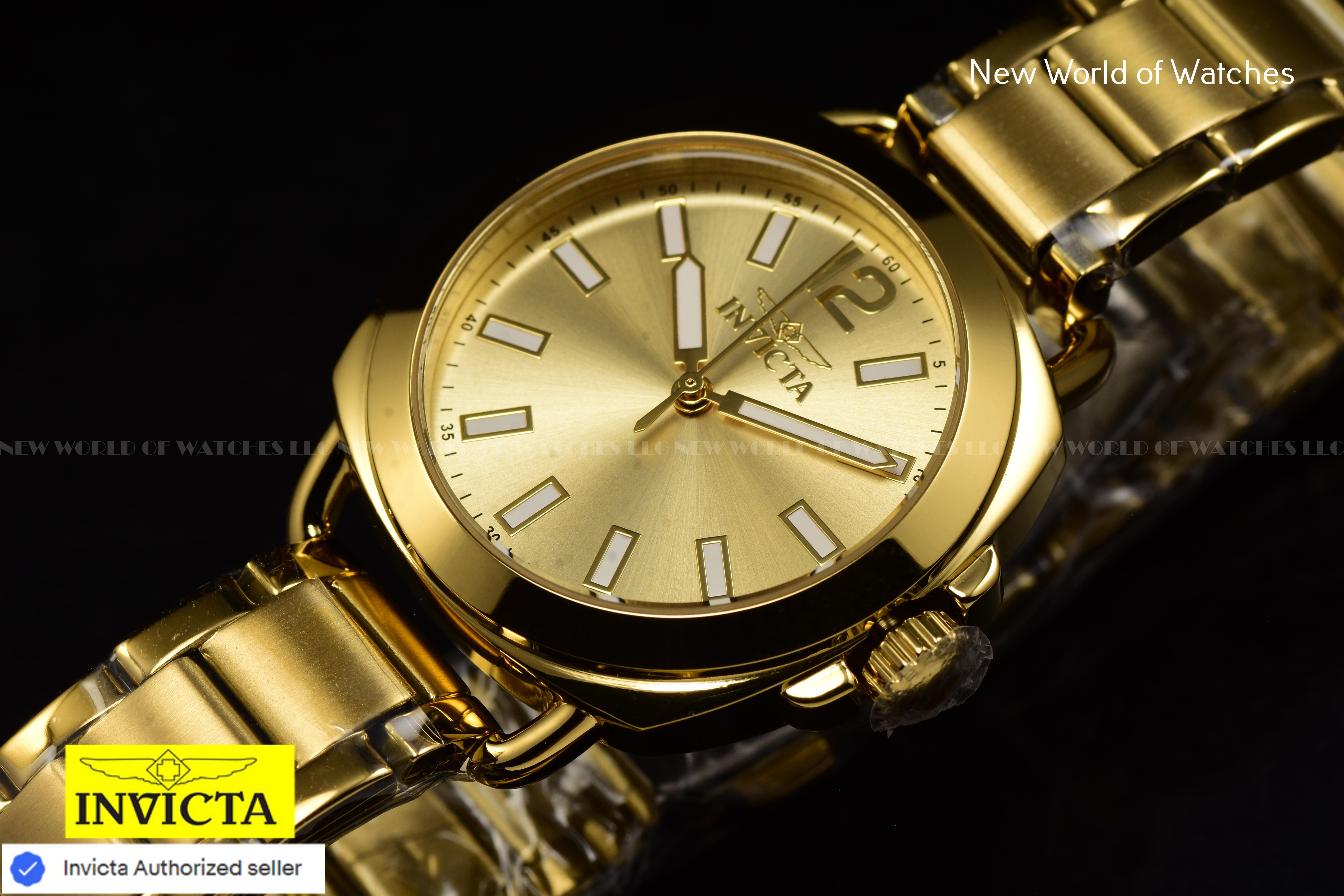 Invicta Ladies WILDFLOWER 32mm Stainless Steel Japanese Quartz Watch, Gold 46346