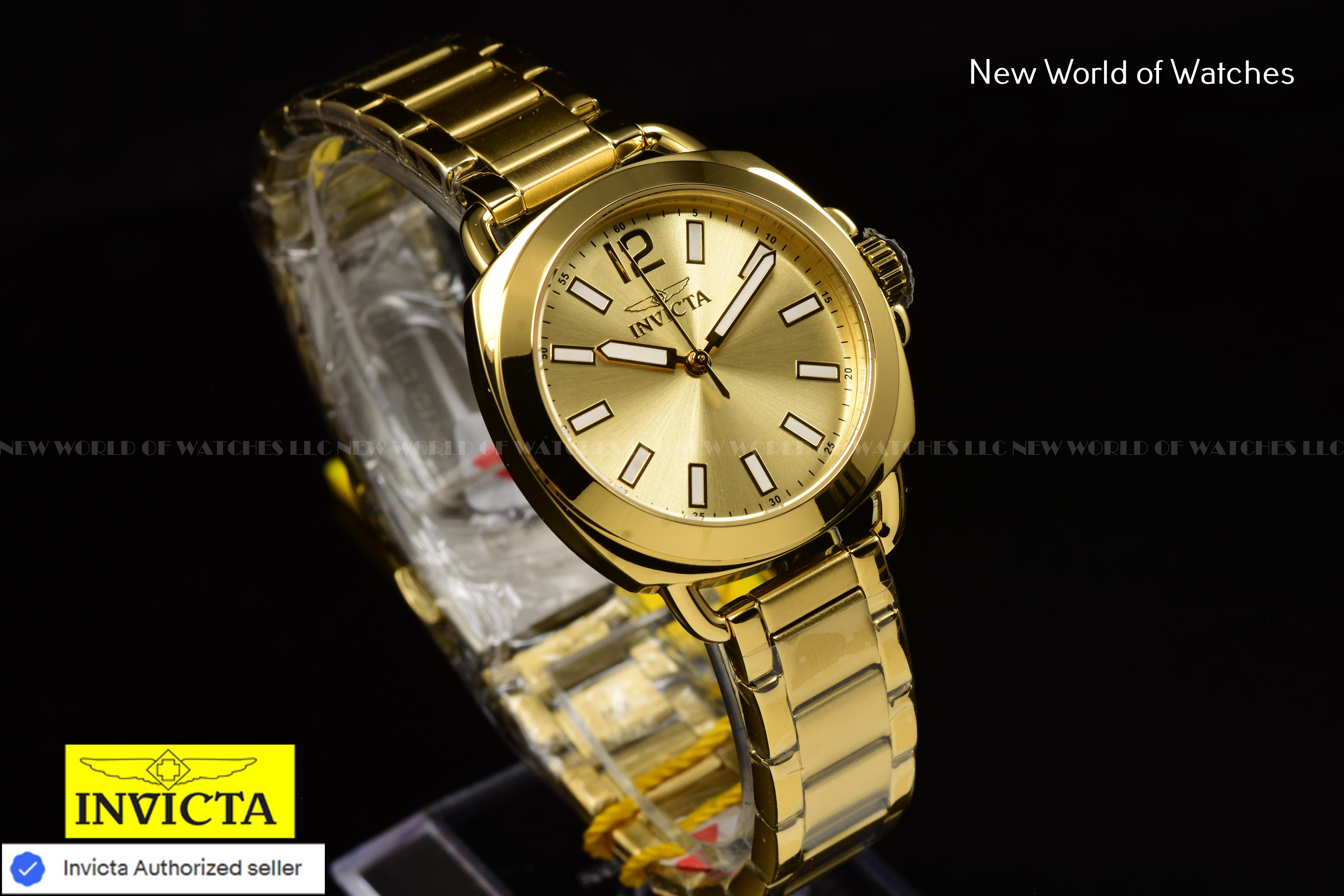 Invicta Ladies WILDFLOWER 32mm Stainless Steel Japanese Quartz Watch, Gold 46346