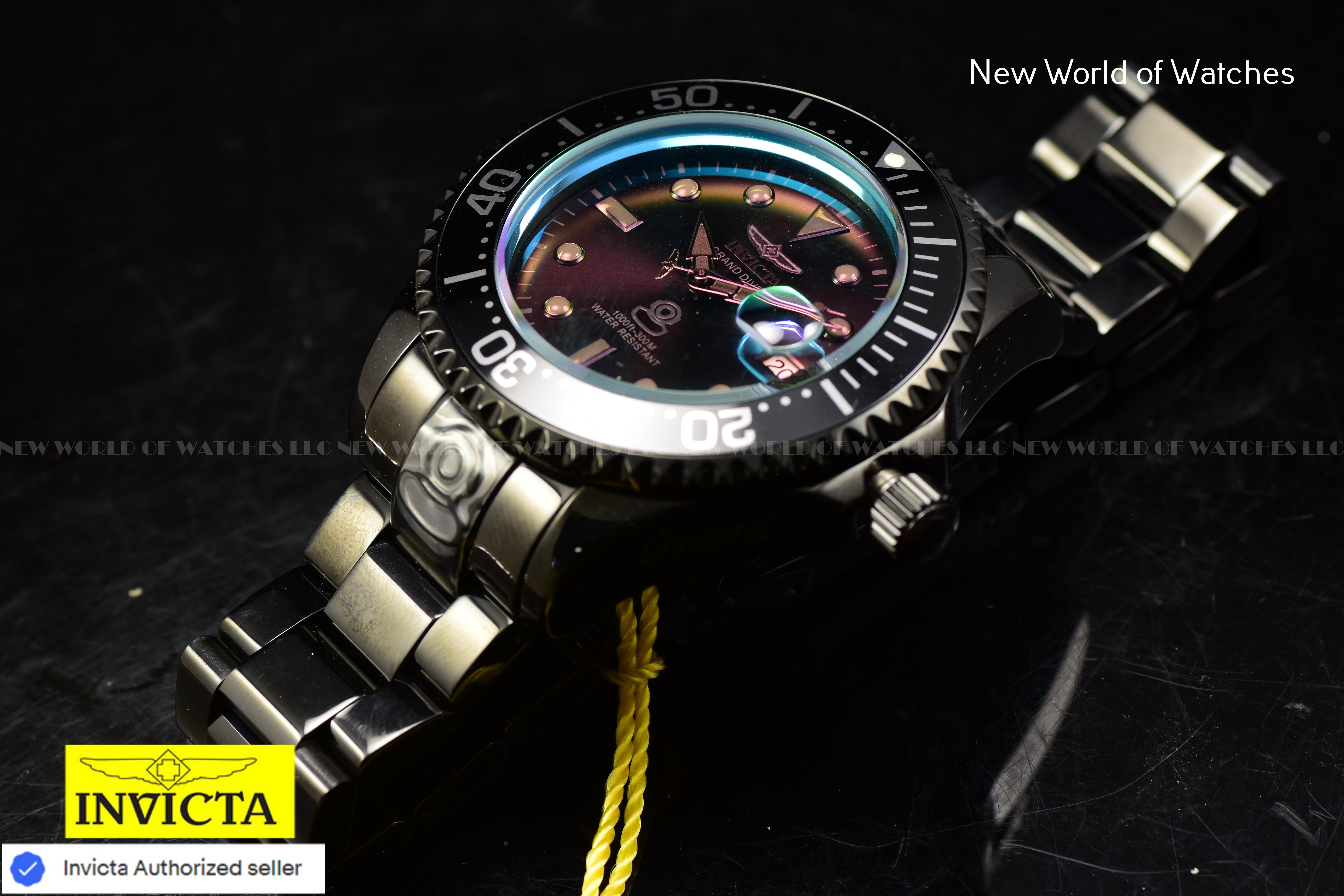 NEW Invicta Men GRAND DIVER 47mm NH35 AUTOMATIC GREEN TINTED DIal SS Watch
