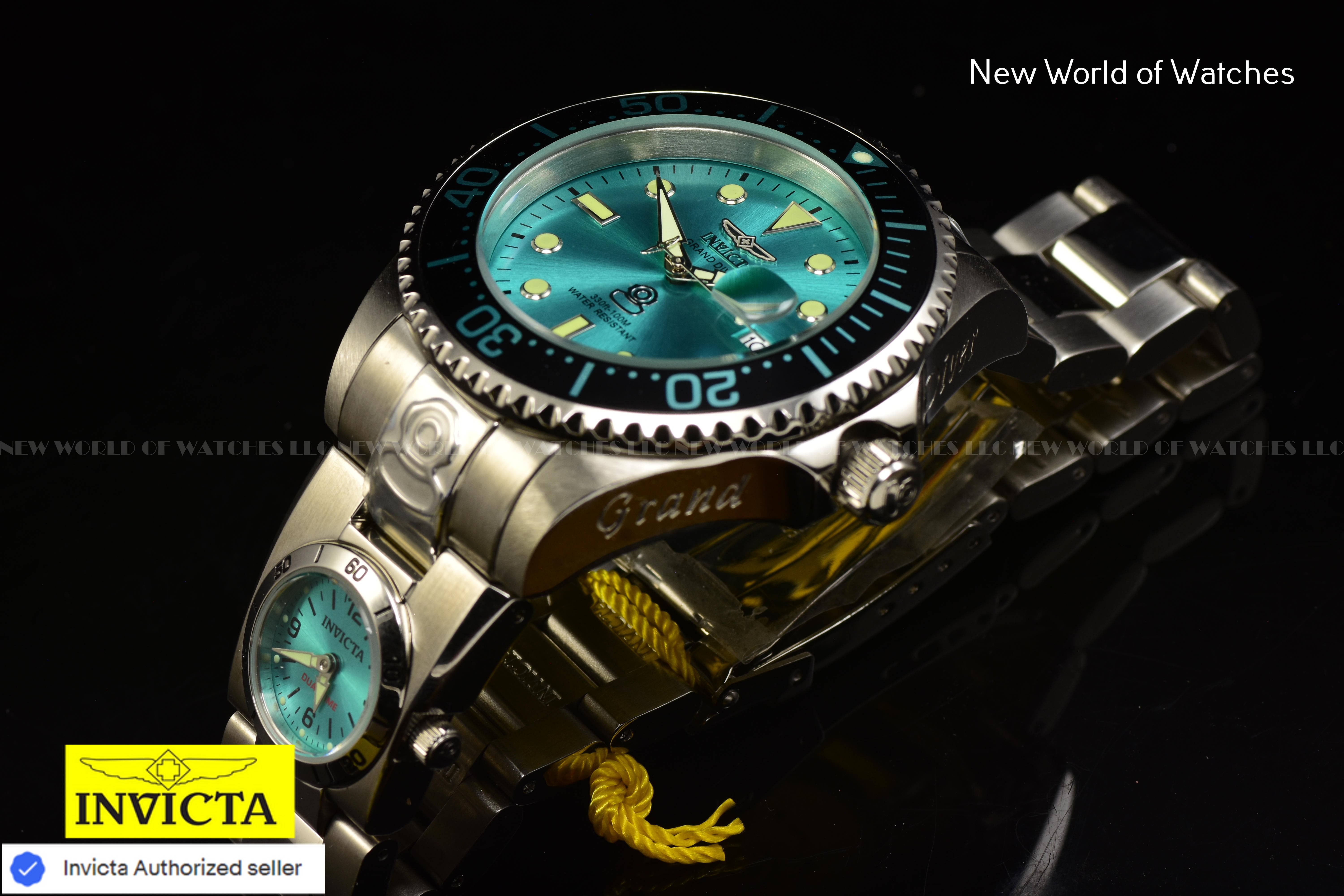 Invicta Men Pro Diver 47mm Blue Automatic Quartz Malaysia Japan Stainless Steel Watch
