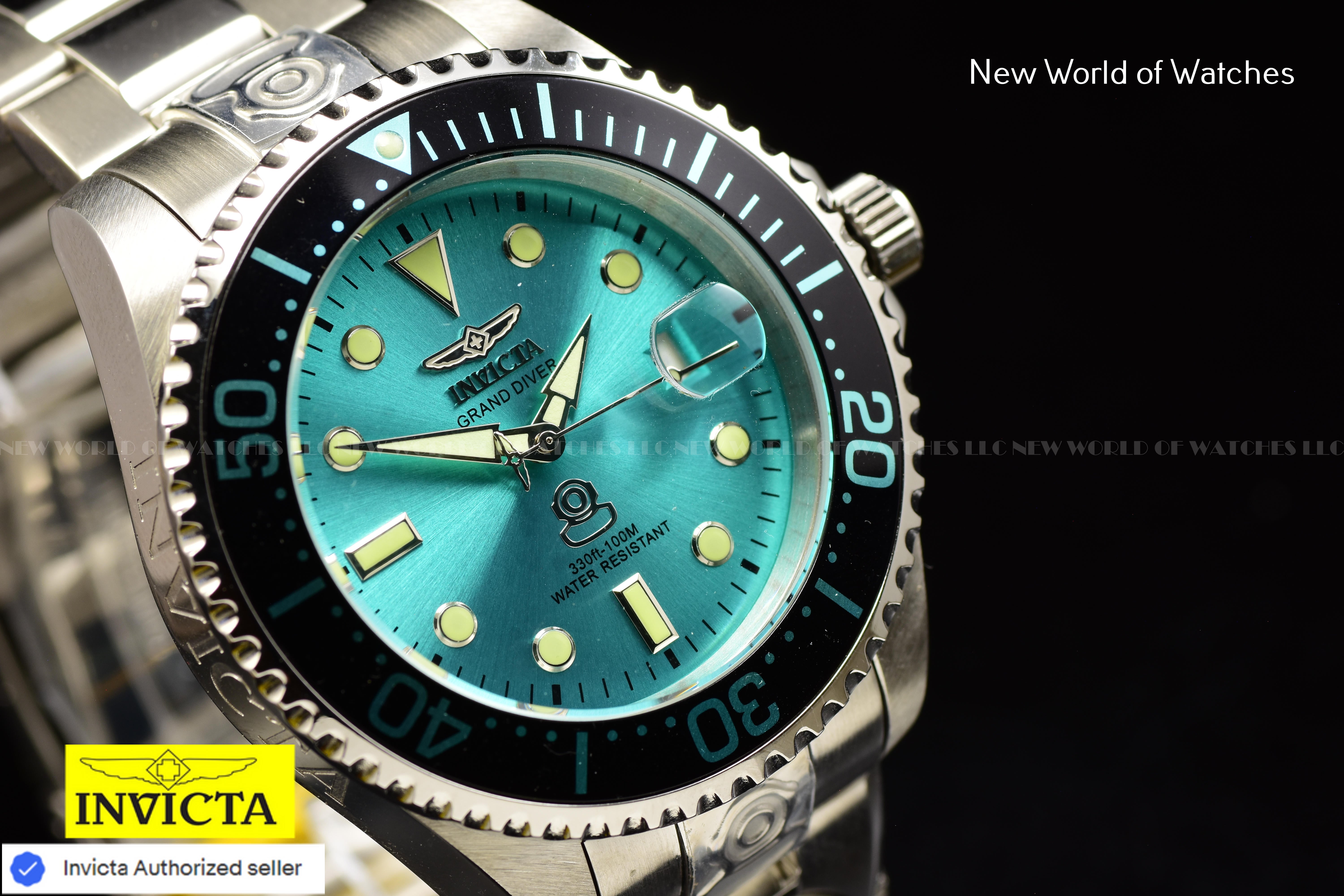 Invicta Men Pro Diver 47mm Blue Automatic Quartz Malaysia Japan Stainless Steel Watch