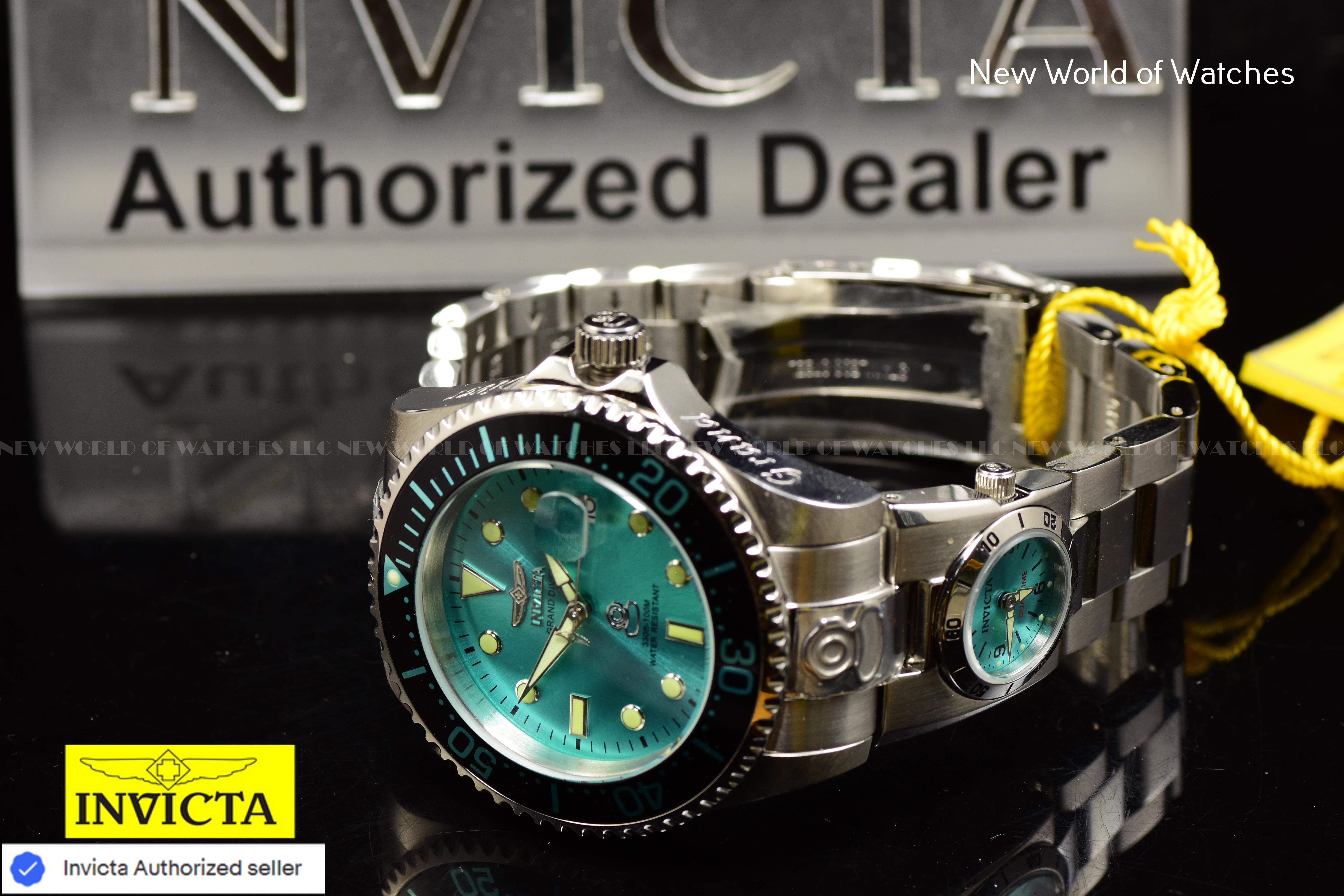 Invicta Men Pro Diver 47mm Blue Automatic Quartz Malaysia Japan Stainless Steel Watch