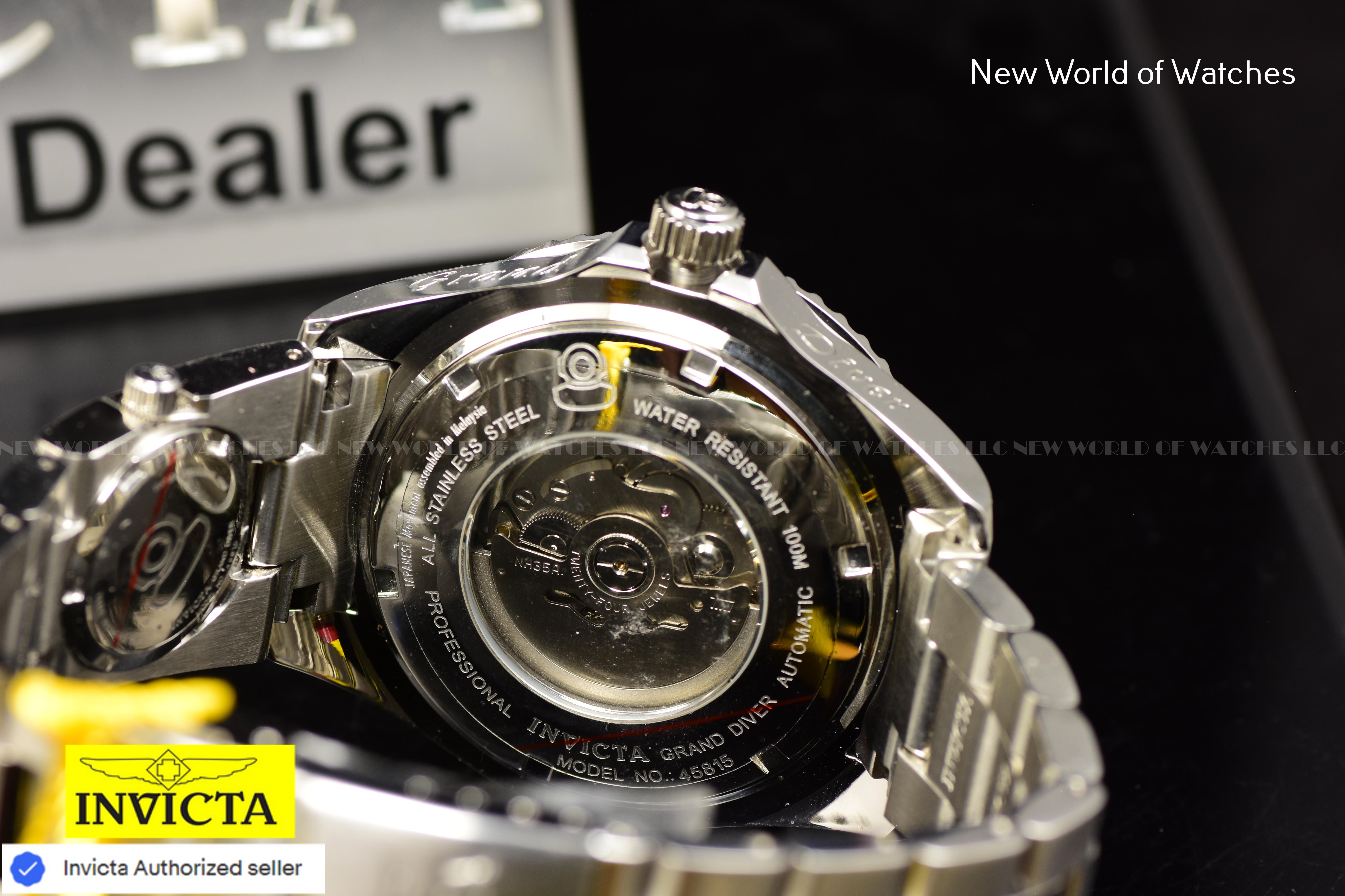 Invicta Men Pro Diver 47mm Blue Automatic Quartz Malaysia Japan Stainless Steel Watch