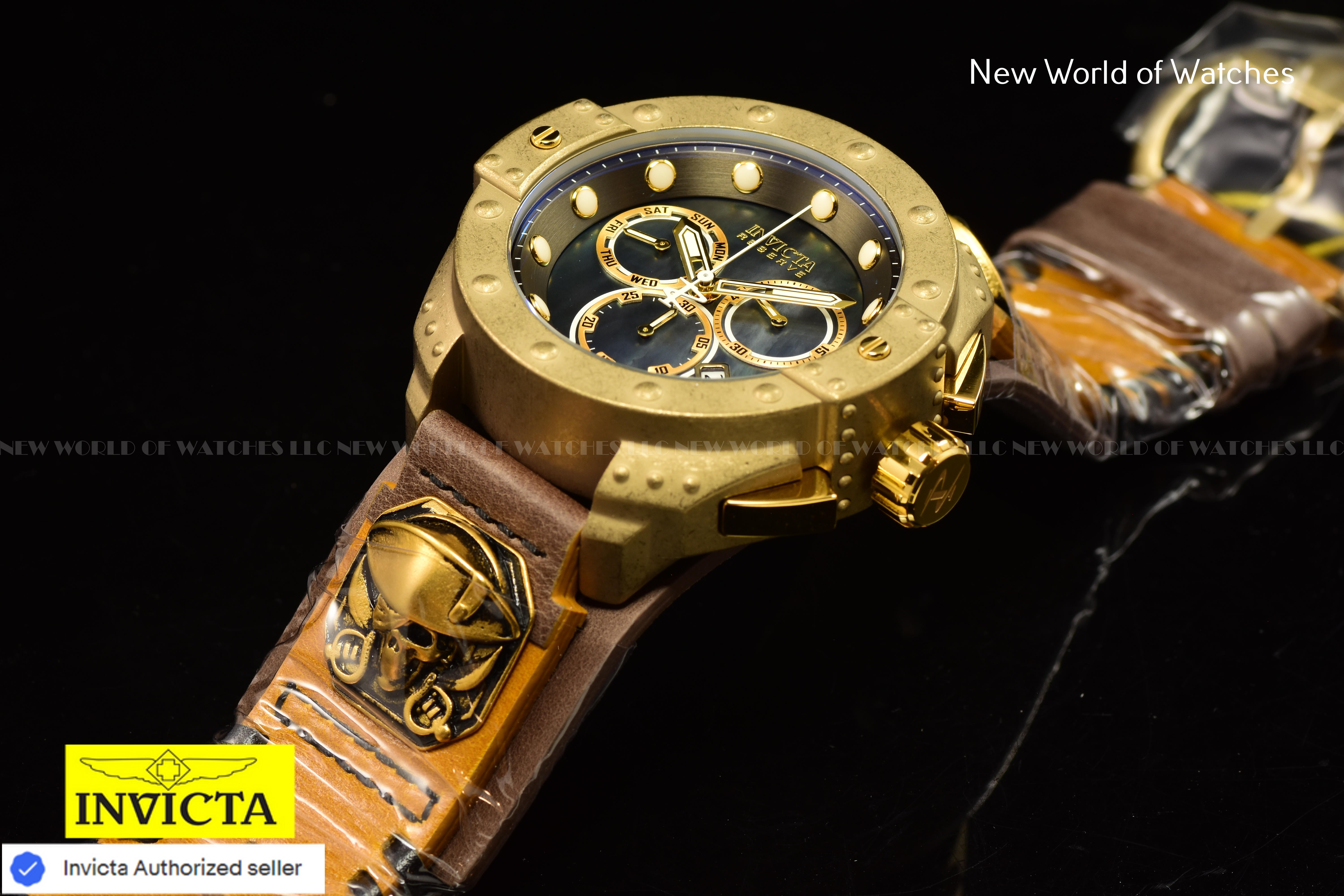 EXTREME RARE Invicta Men's Reserve AKULA 52mm MOP PIRATE Swiss Chronograph Watch