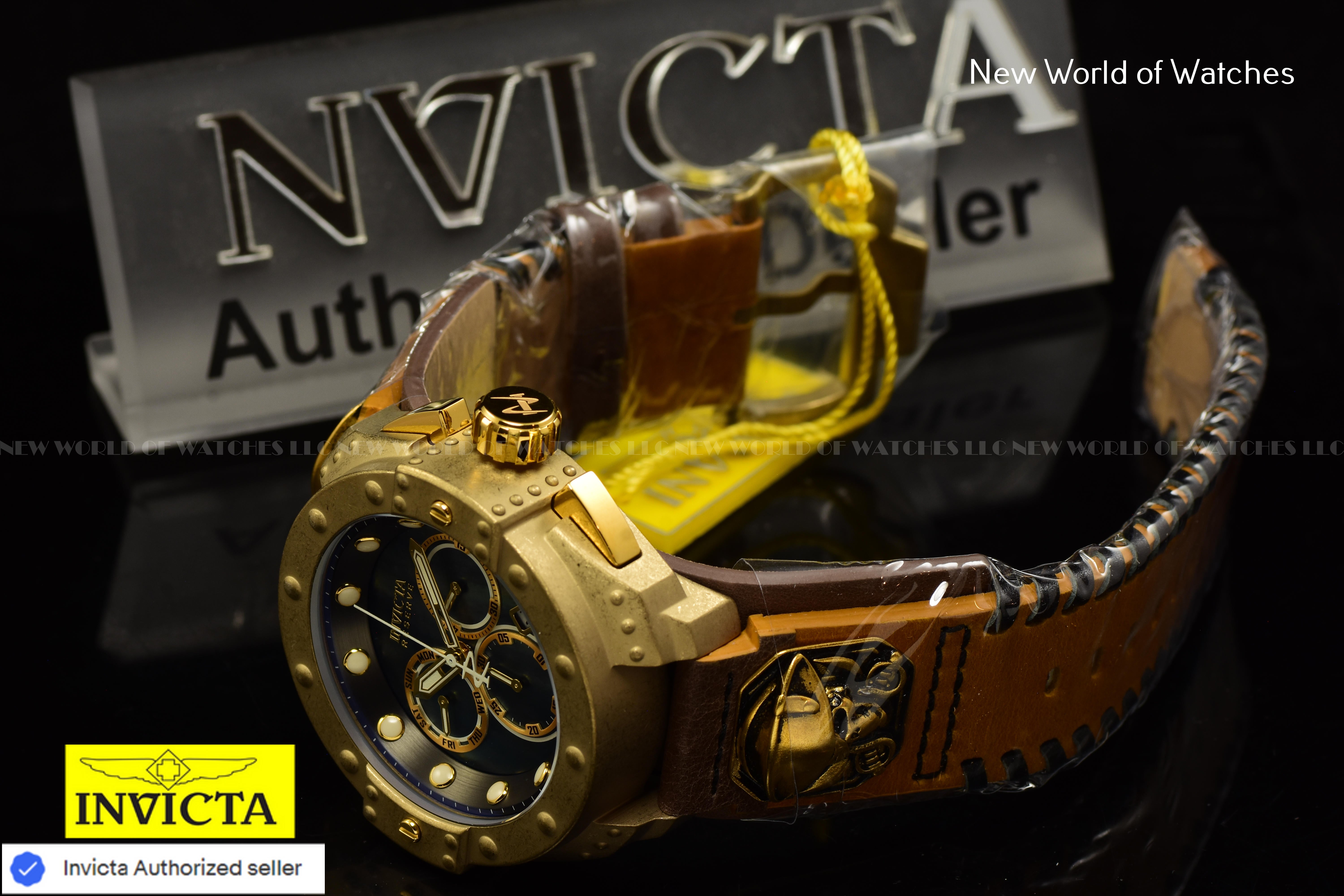 EXTREME RARE Invicta Men's Reserve AKULA 52mm MOP PIRATE Swiss Chronograph Watch