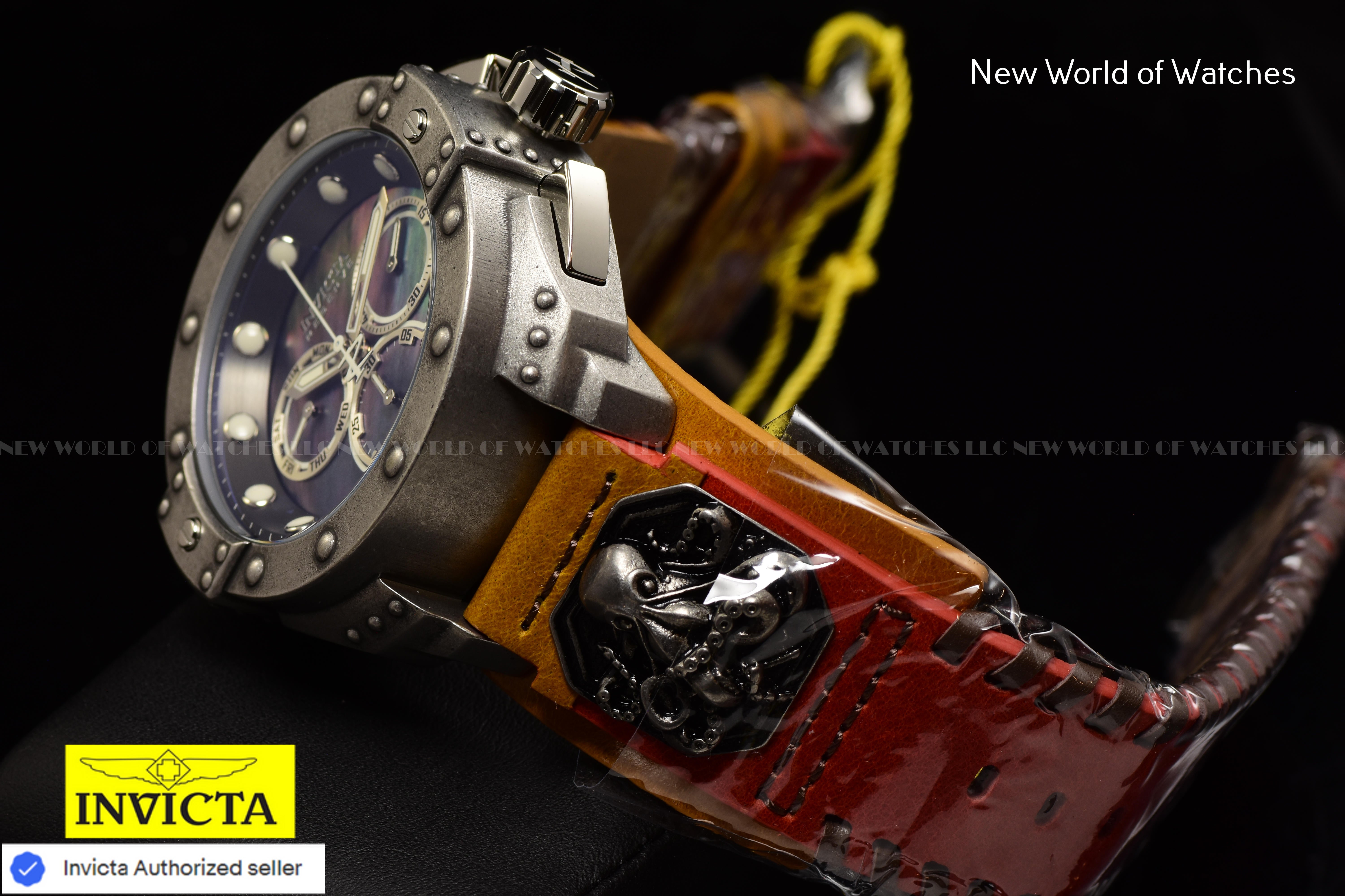 EXTREME RARE Invicta Mens Reserve AKULA Swiss MOP OCTOPUS 52mm Chronograph Watch