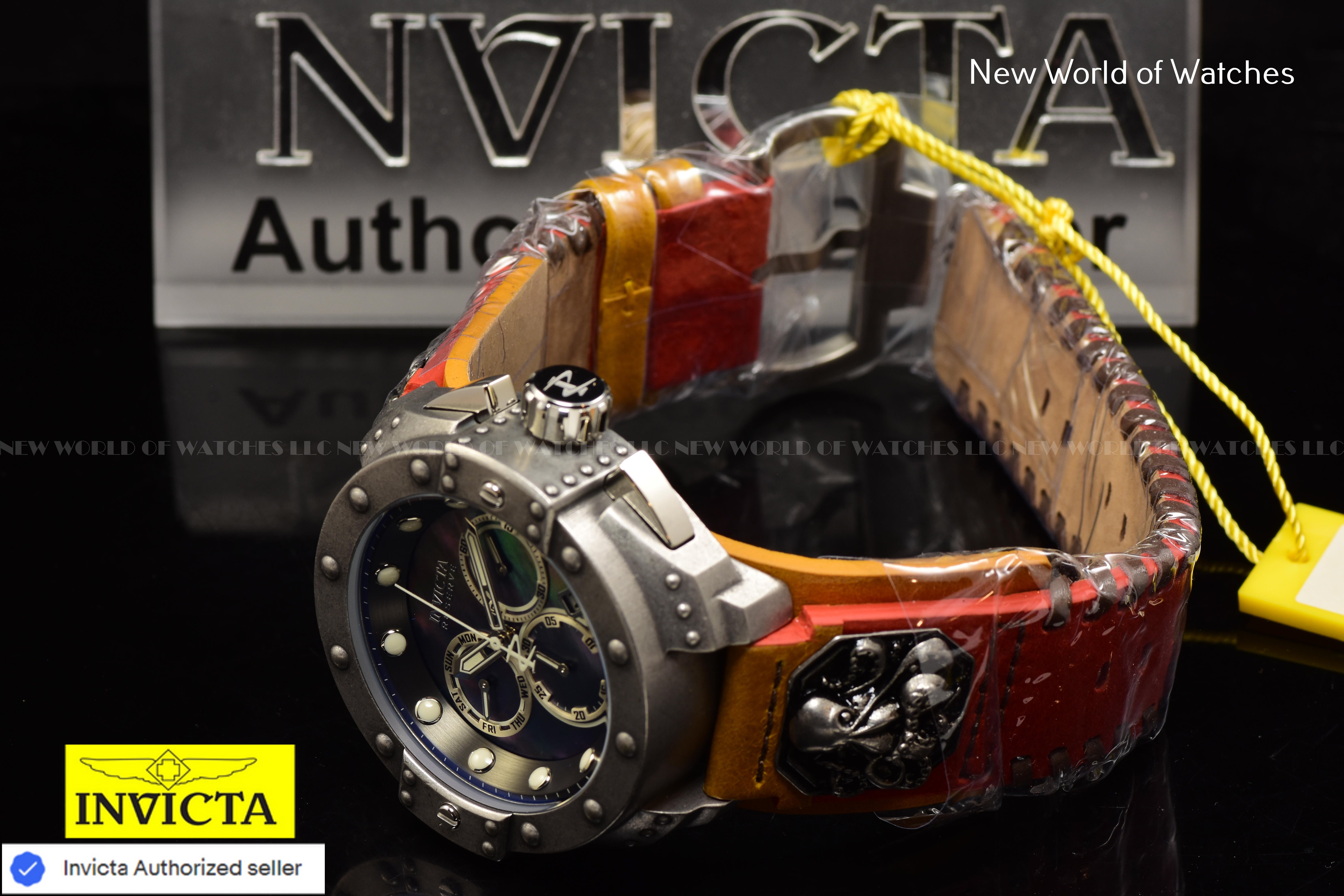EXTREME RARE Invicta Mens Reserve AKULA Swiss MOP OCTOPUS 52mm Chronograph Watch