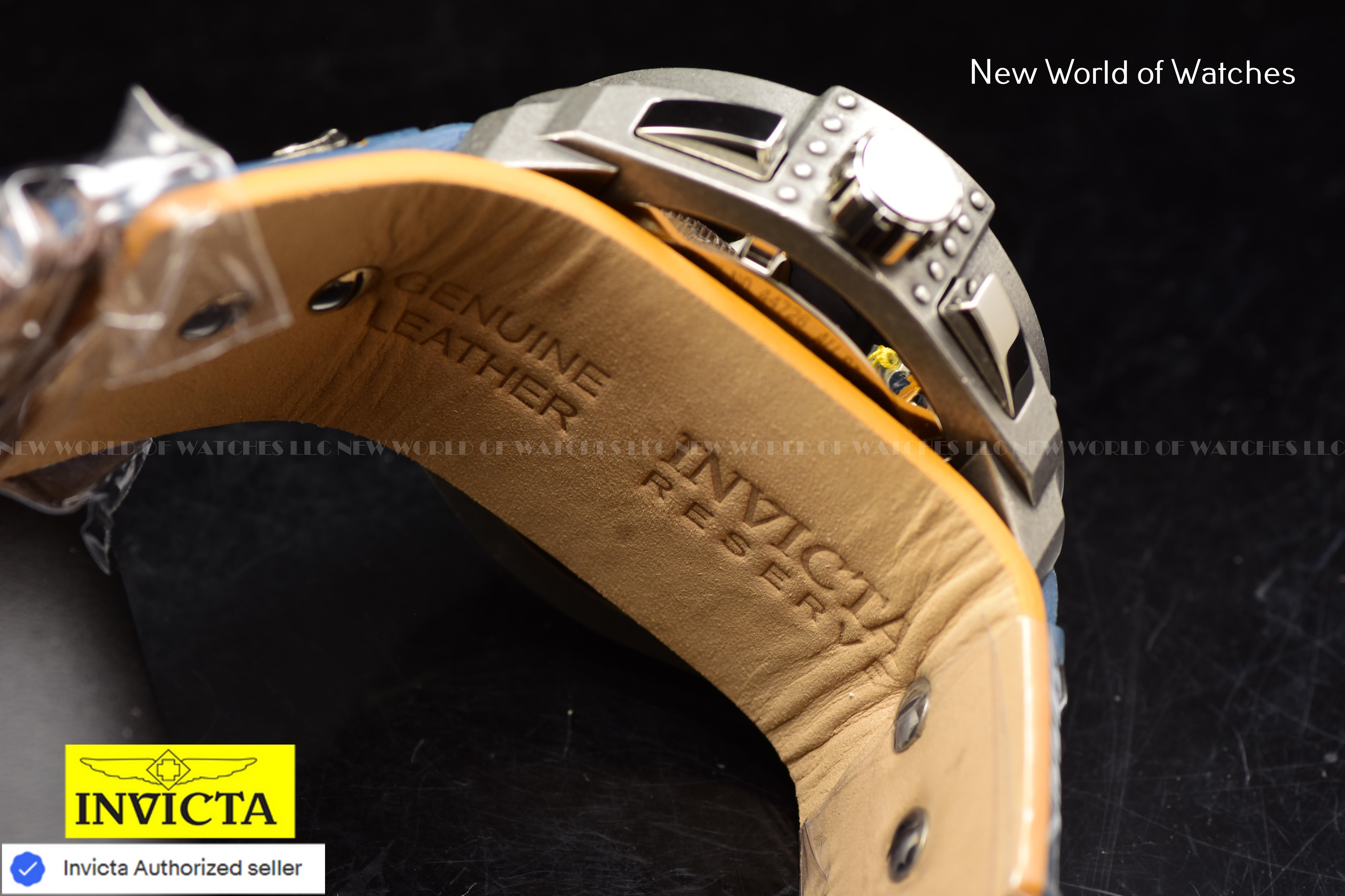 RARE Invicta Men's Reserve AKULA 52mm PIRATE SKULL Swiss MOP Chronograph Watch