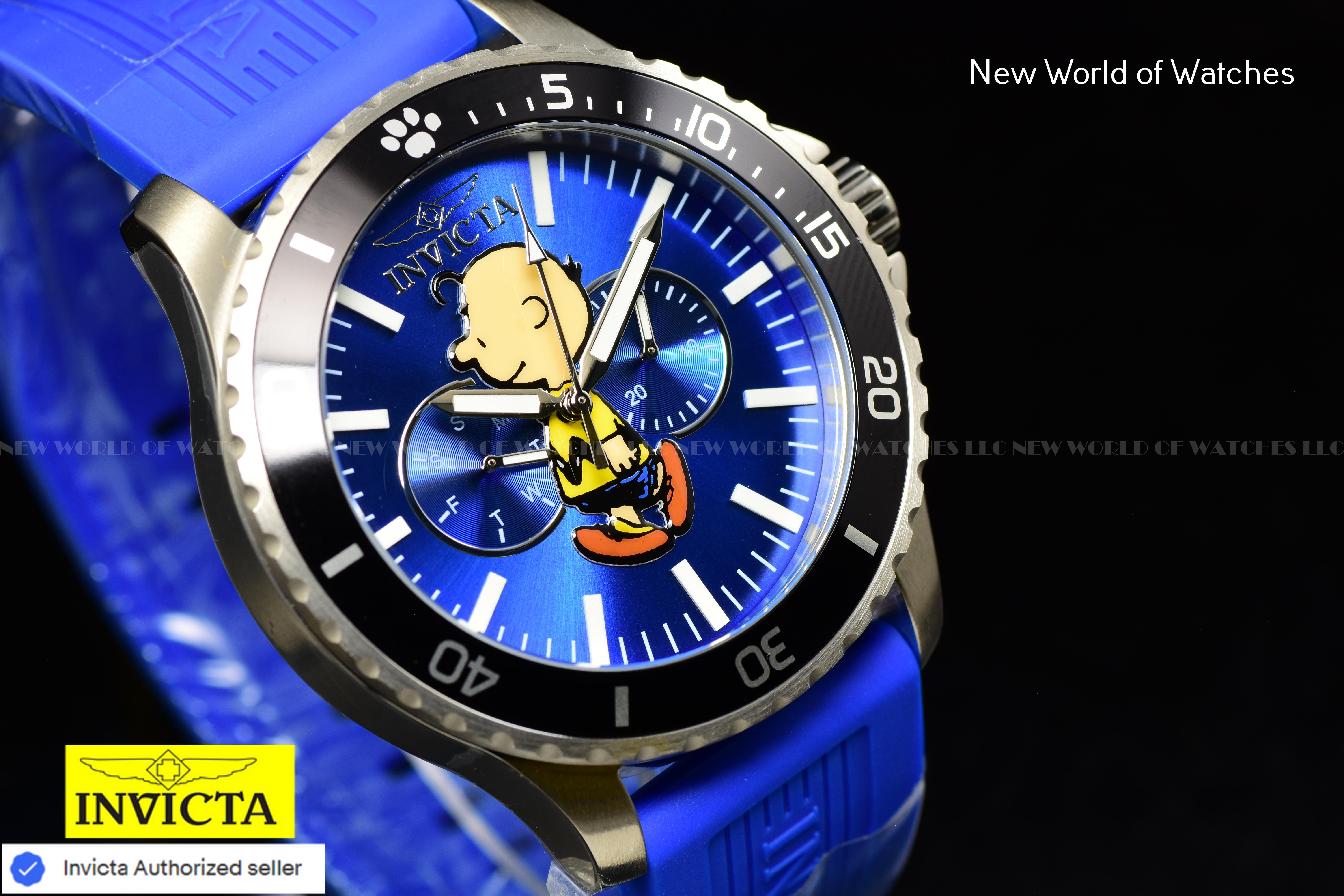 Invicta Men's Character Collection 48mm Snoopy Multicolor Silicone Band Watch