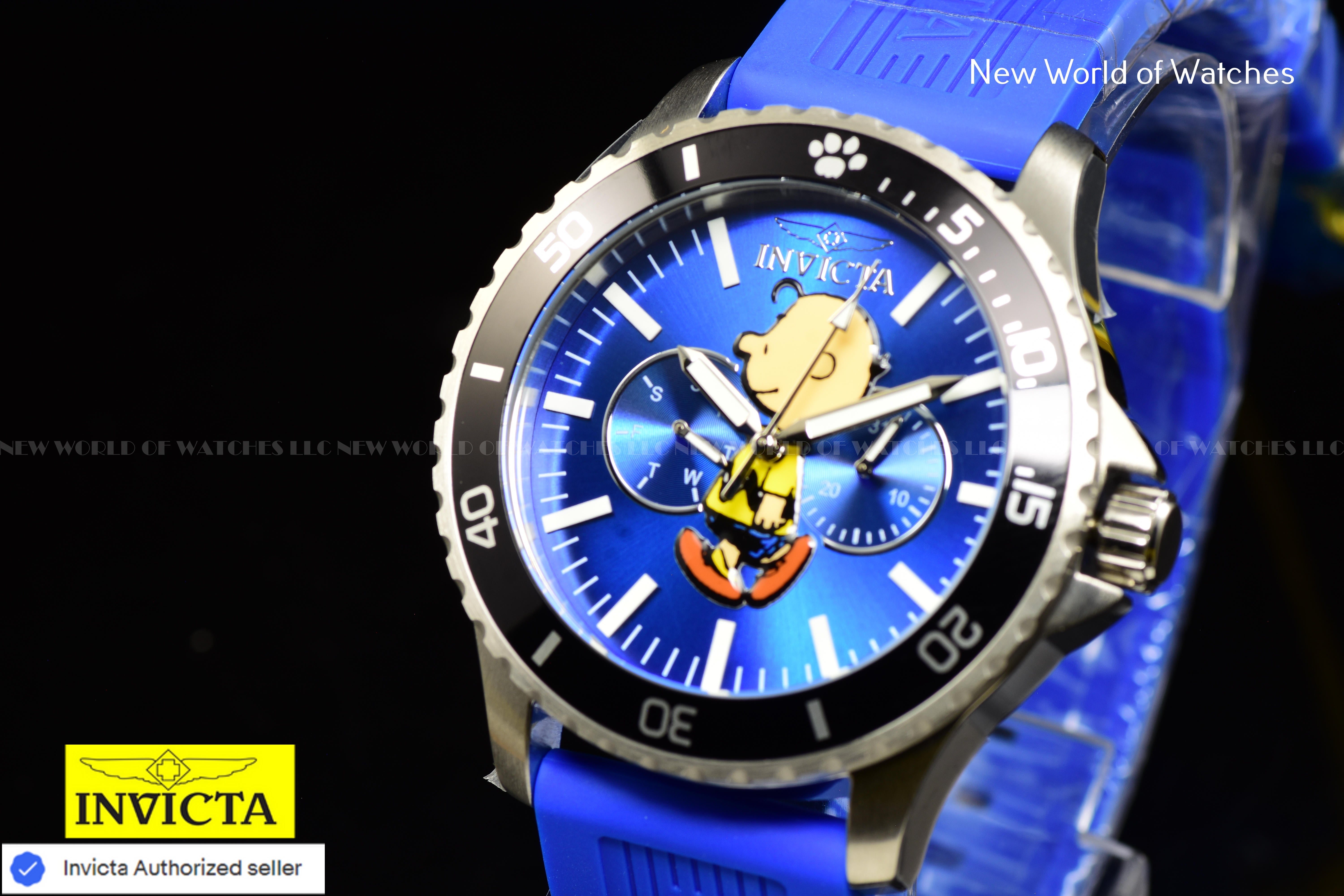 Invicta Men's Character Collection 48mm Snoopy Multicolor Silicone Band Watch