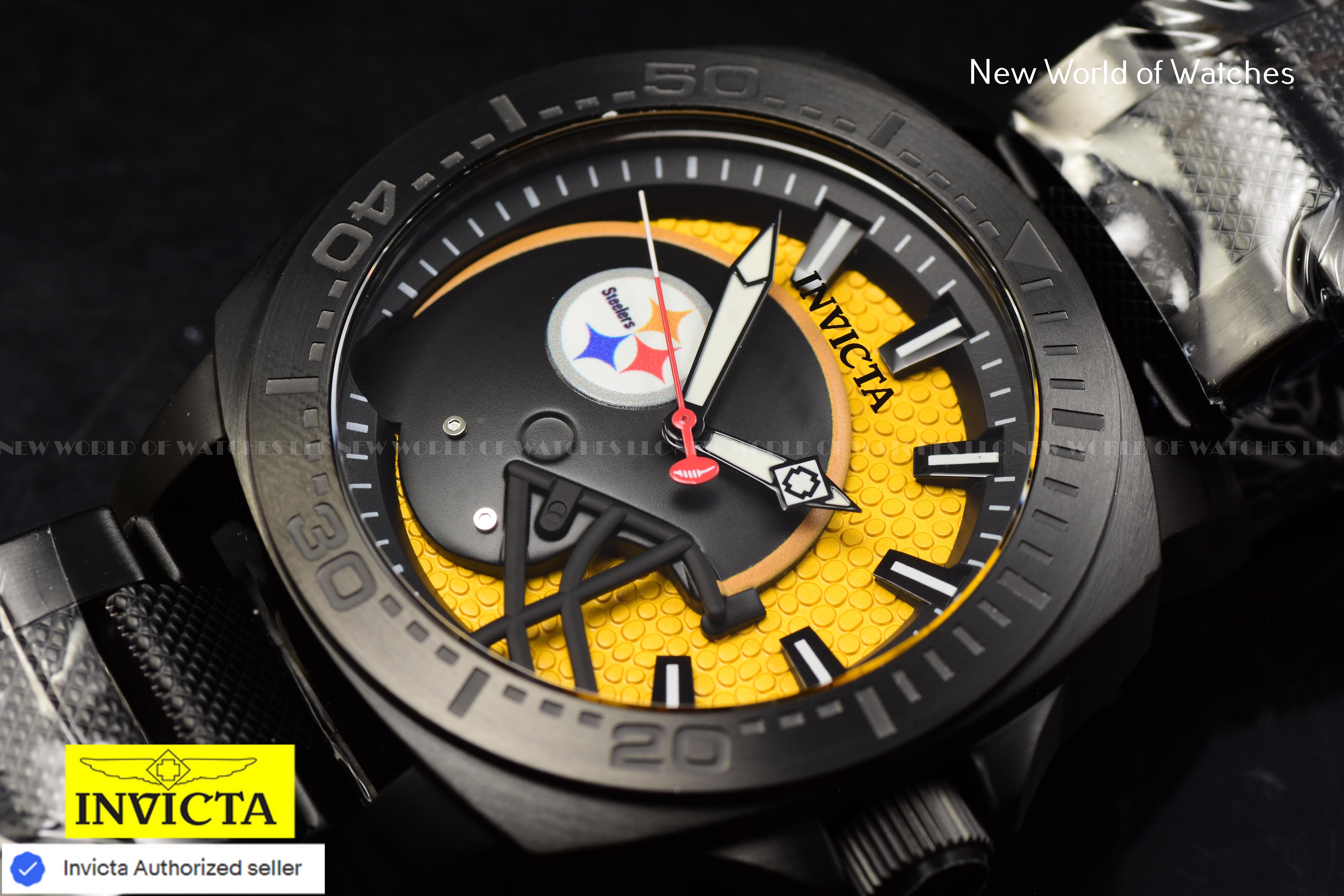 Invicta Men's NFL Pittsburgh Steelers YELLOW/ BLACK Dial 46mm Quartz Watch