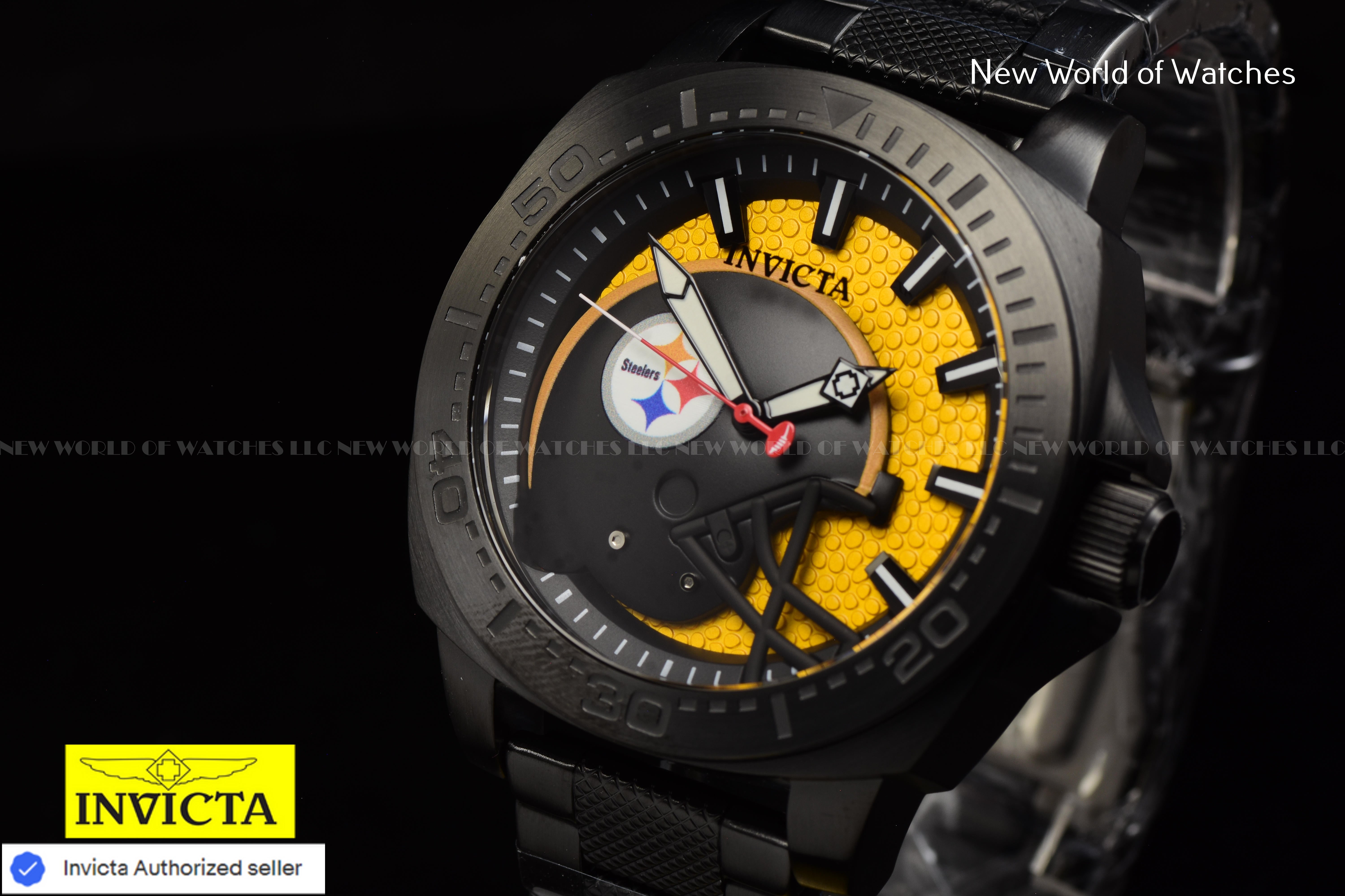 Invicta Men's NFL Pittsburgh Steelers YELLOW/ BLACK Dial 46mm Quartz Watch