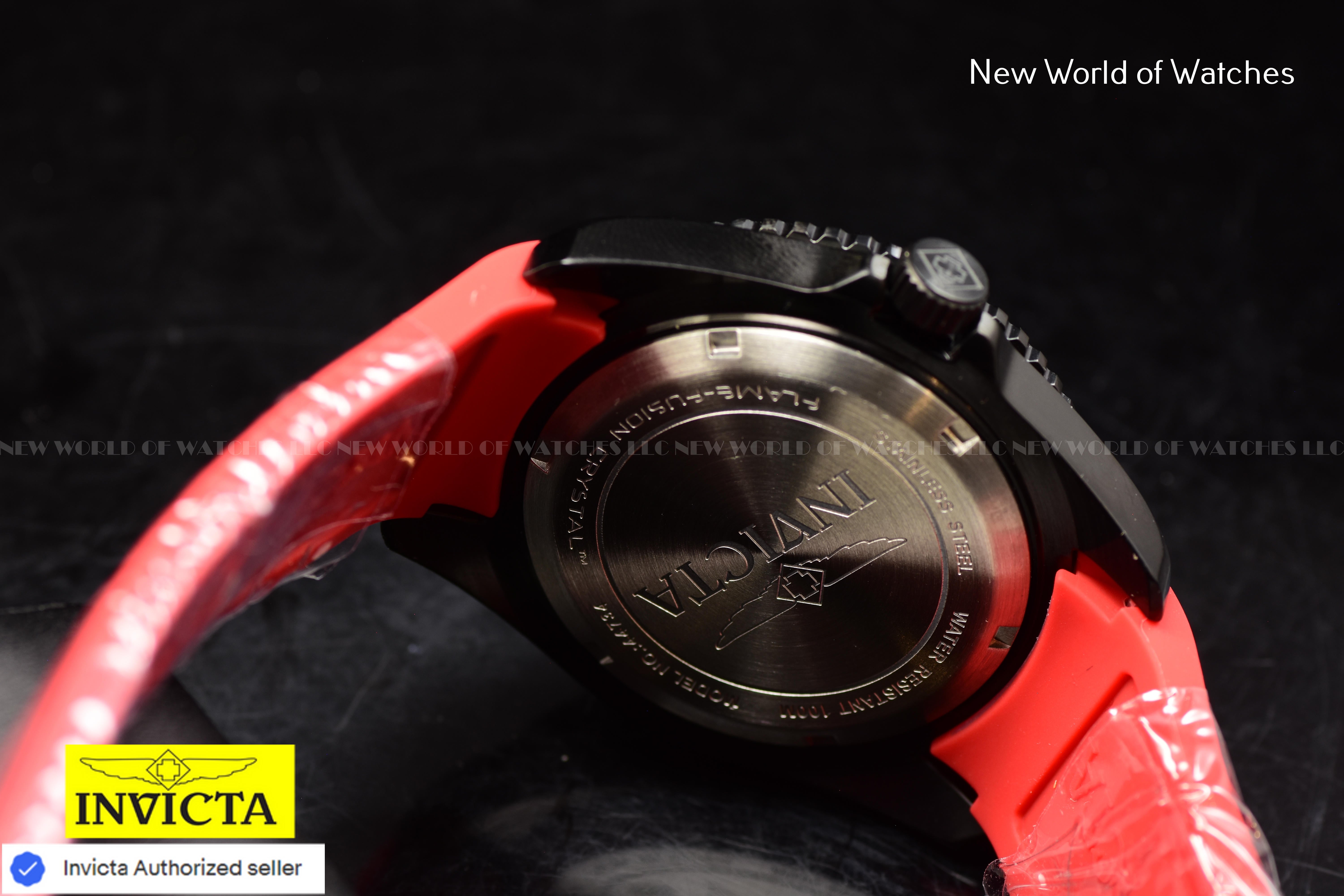 Invicta Men Pro Diver 44mm Black Quartz Japan Silicone Watch