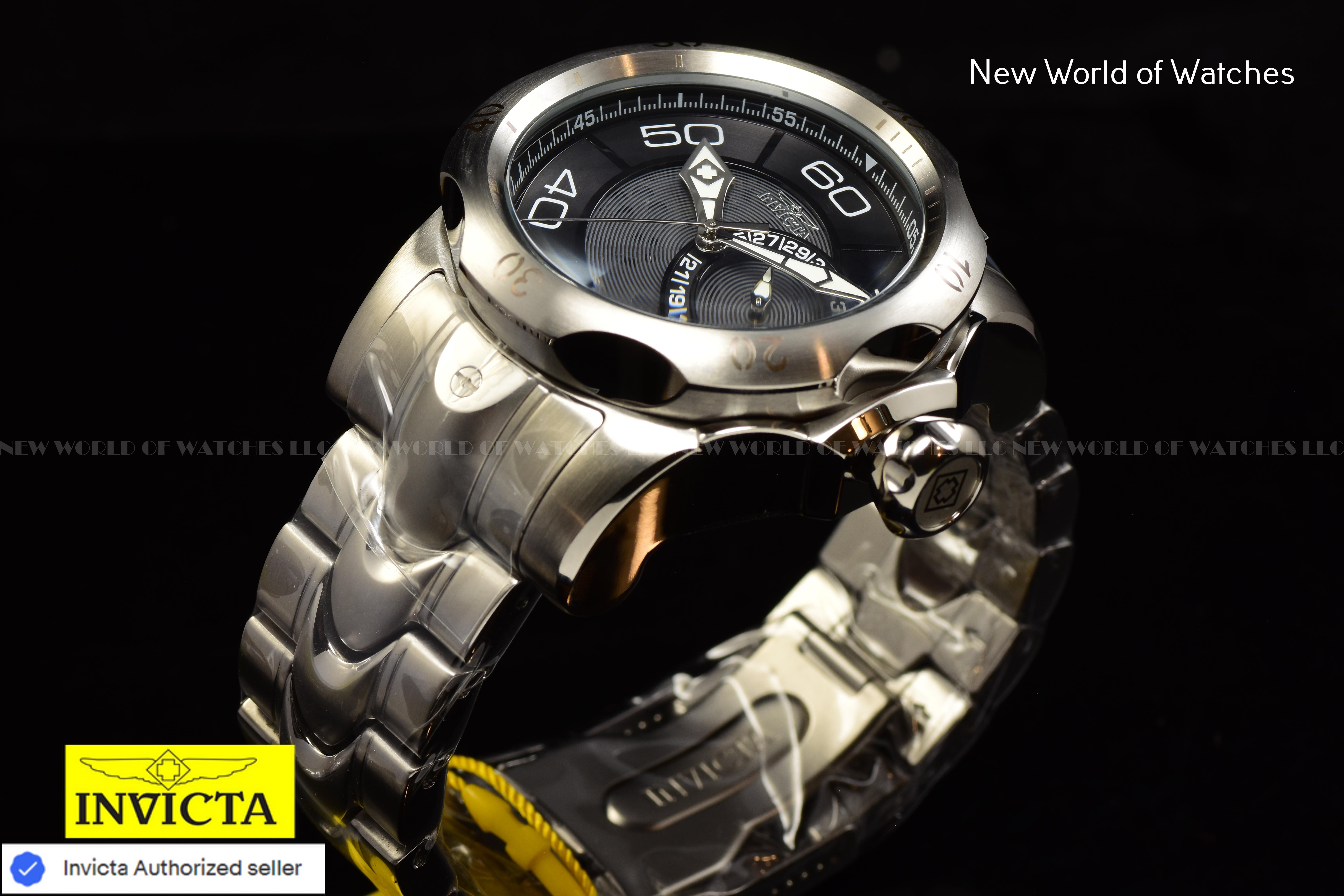 Invicta Men's VENOM 53.7mm Skeleton Dial Stainless Steel Quratz Watch