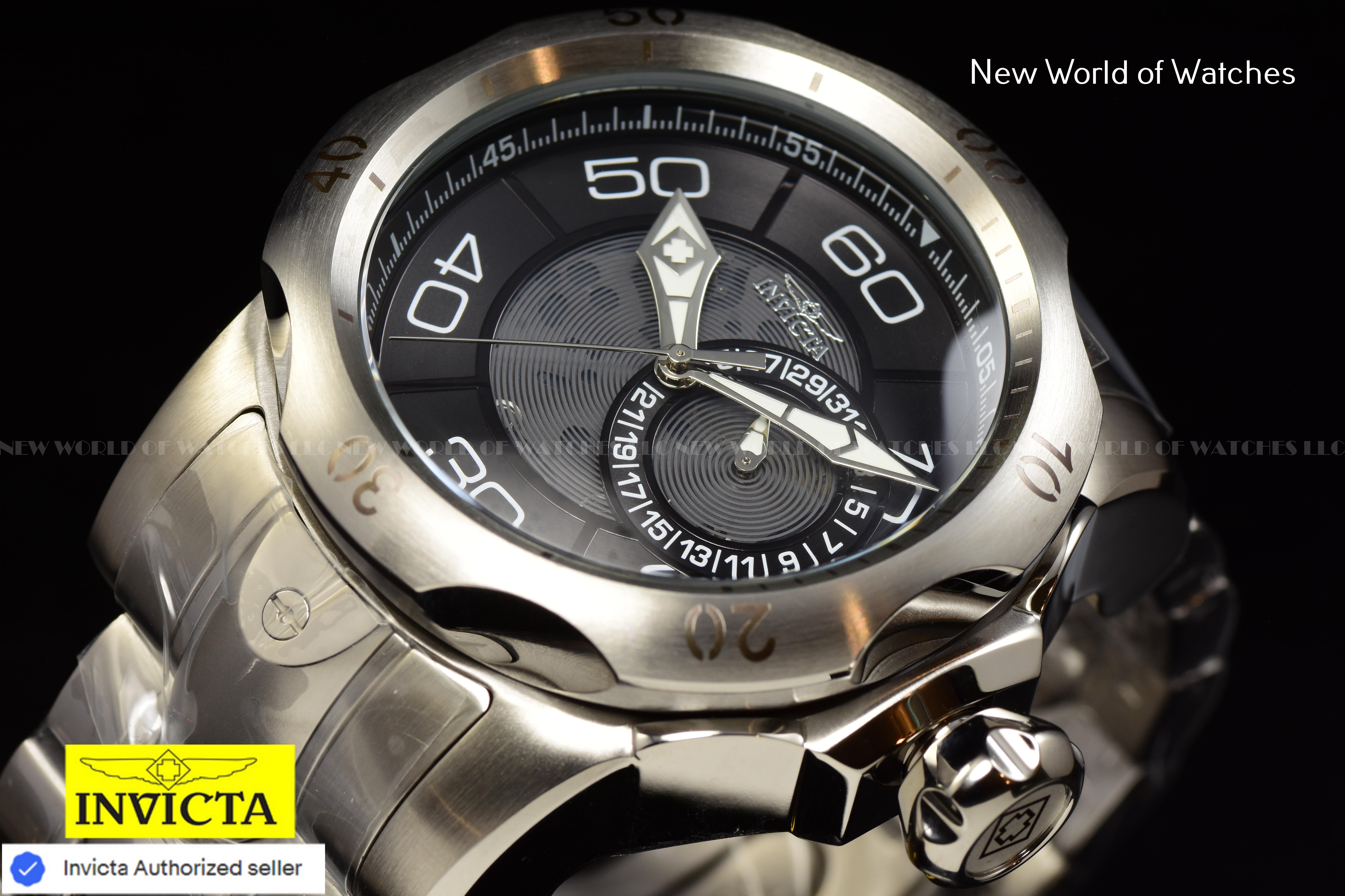Invicta Men's VENOM 53.7mm Skeleton Dial Stainless Steel Quratz Watch