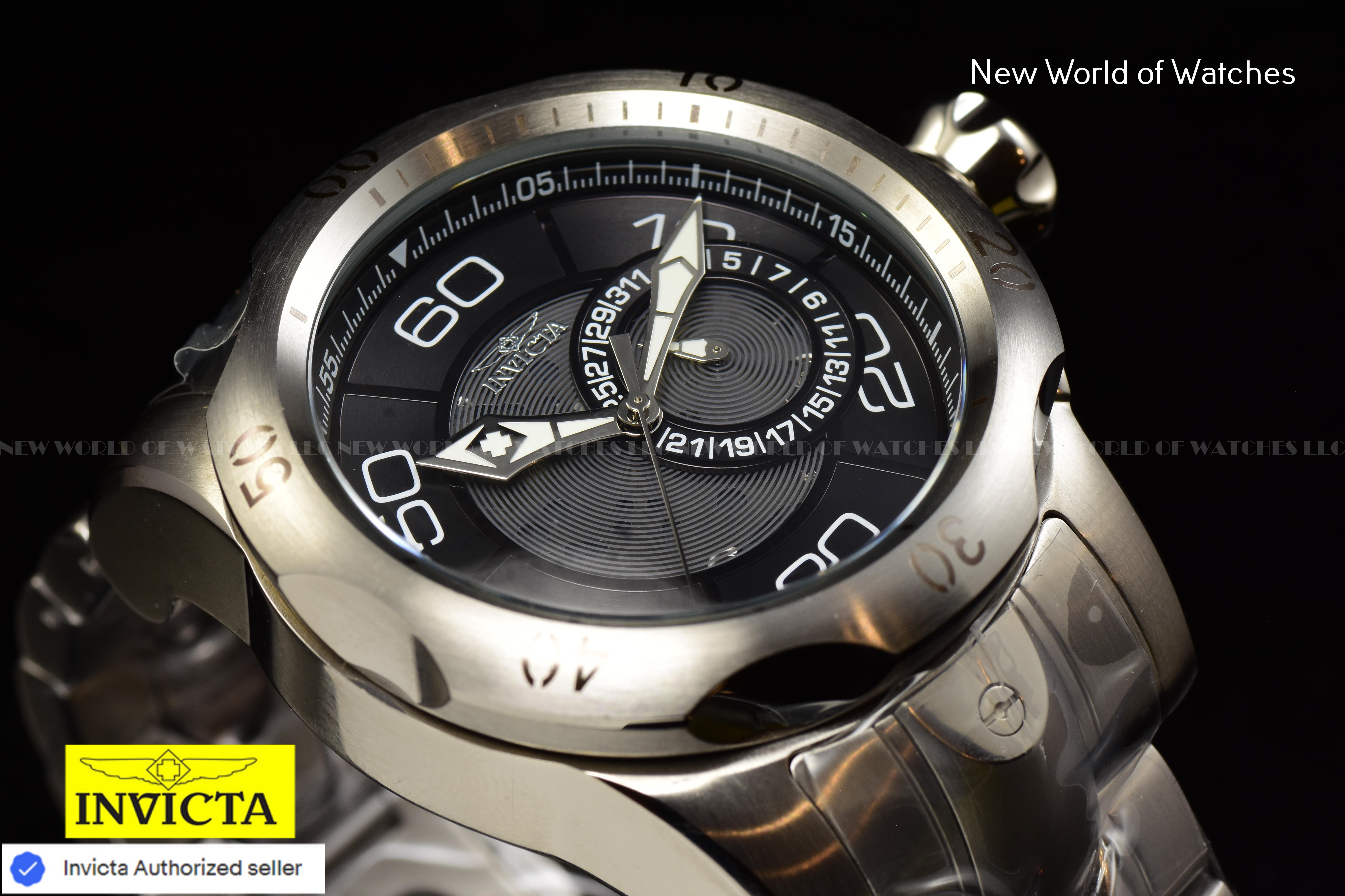 Invicta Men's VENOM 53.7mm Skeleton Dial Stainless Steel Quratz Watch