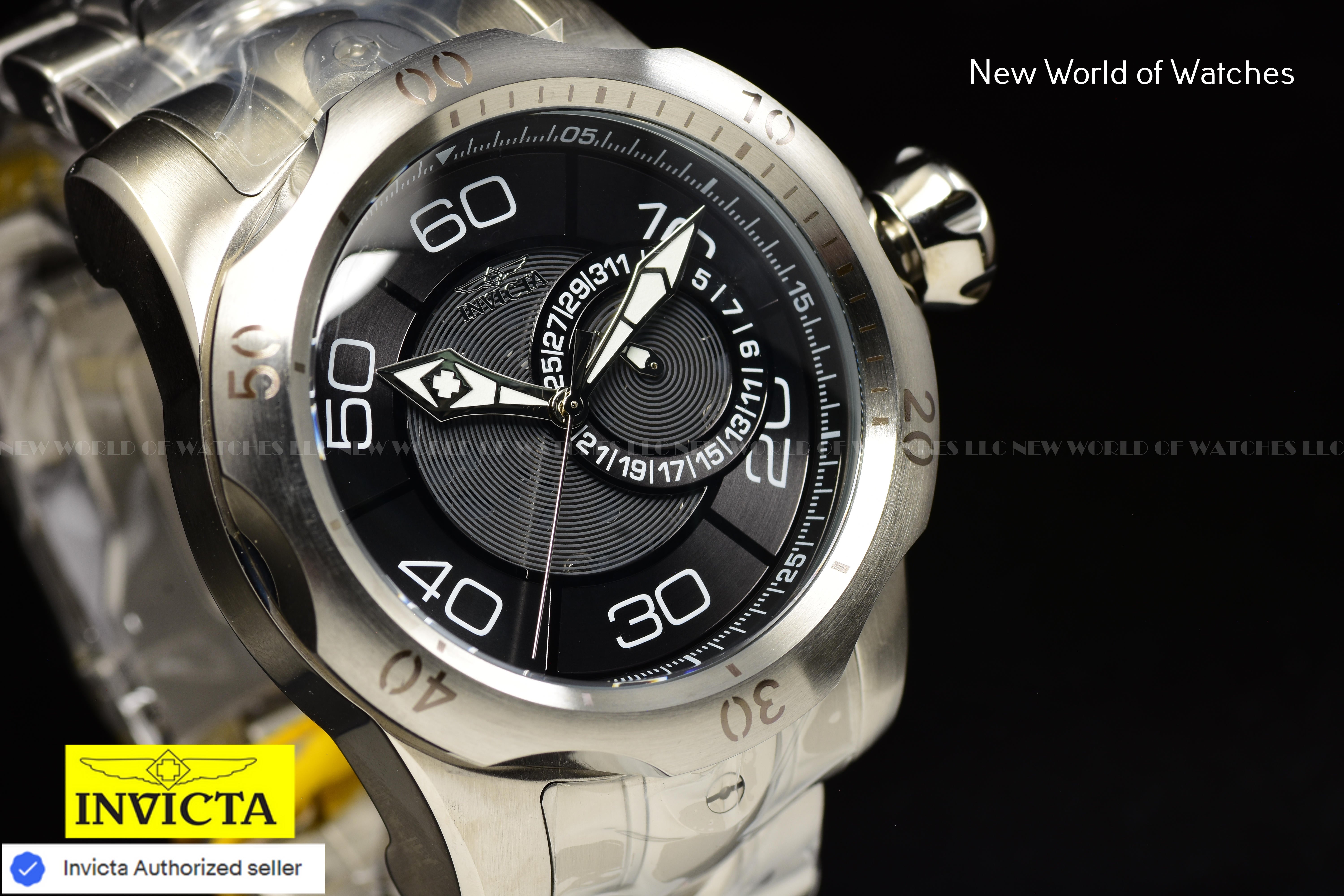 Invicta Men's VENOM 53.7mm Skeleton Dial Stainless Steel Quratz Watch
