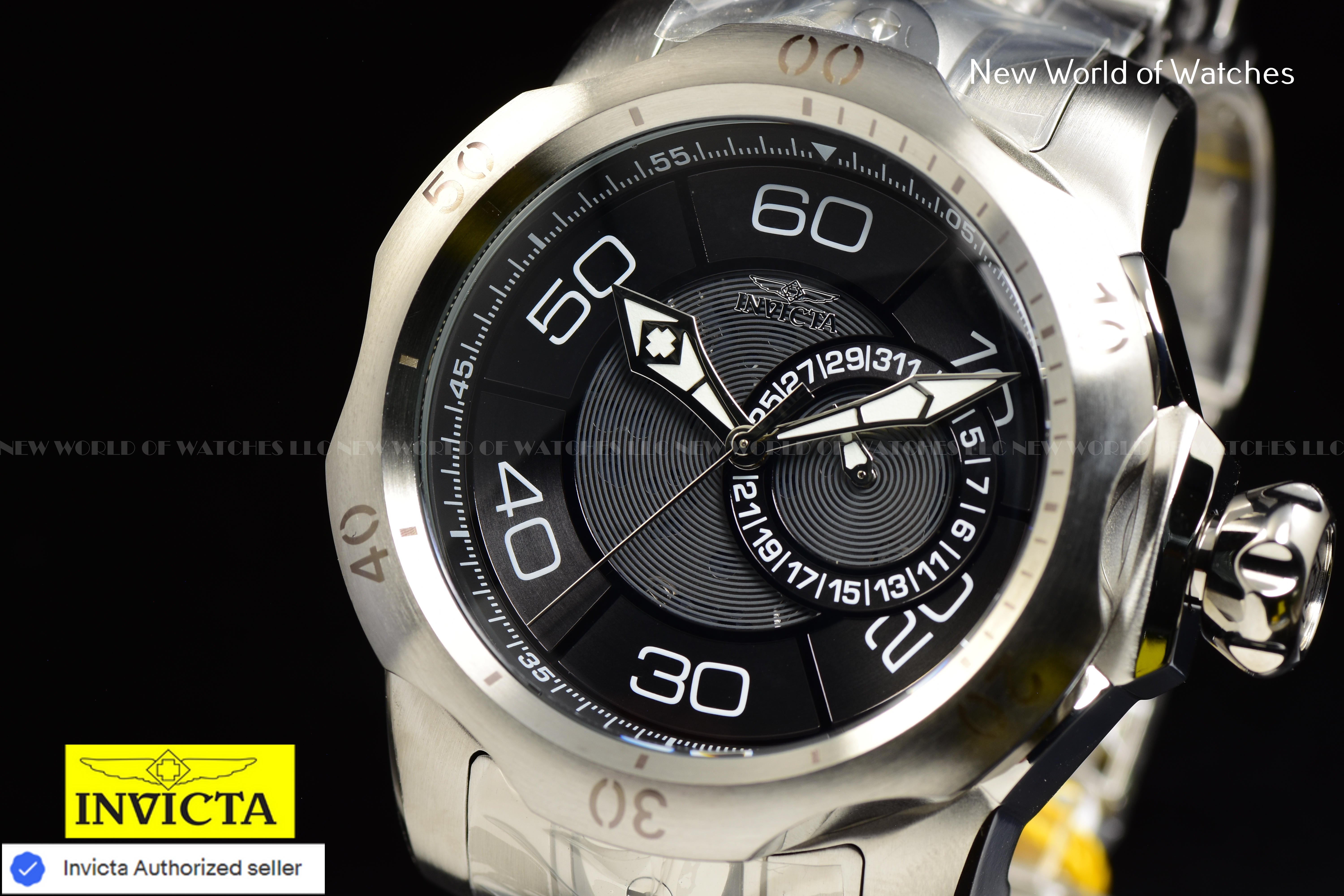 Invicta Men's VENOM 53.7mm Skeleton Dial Stainless Steel Quratz Watch