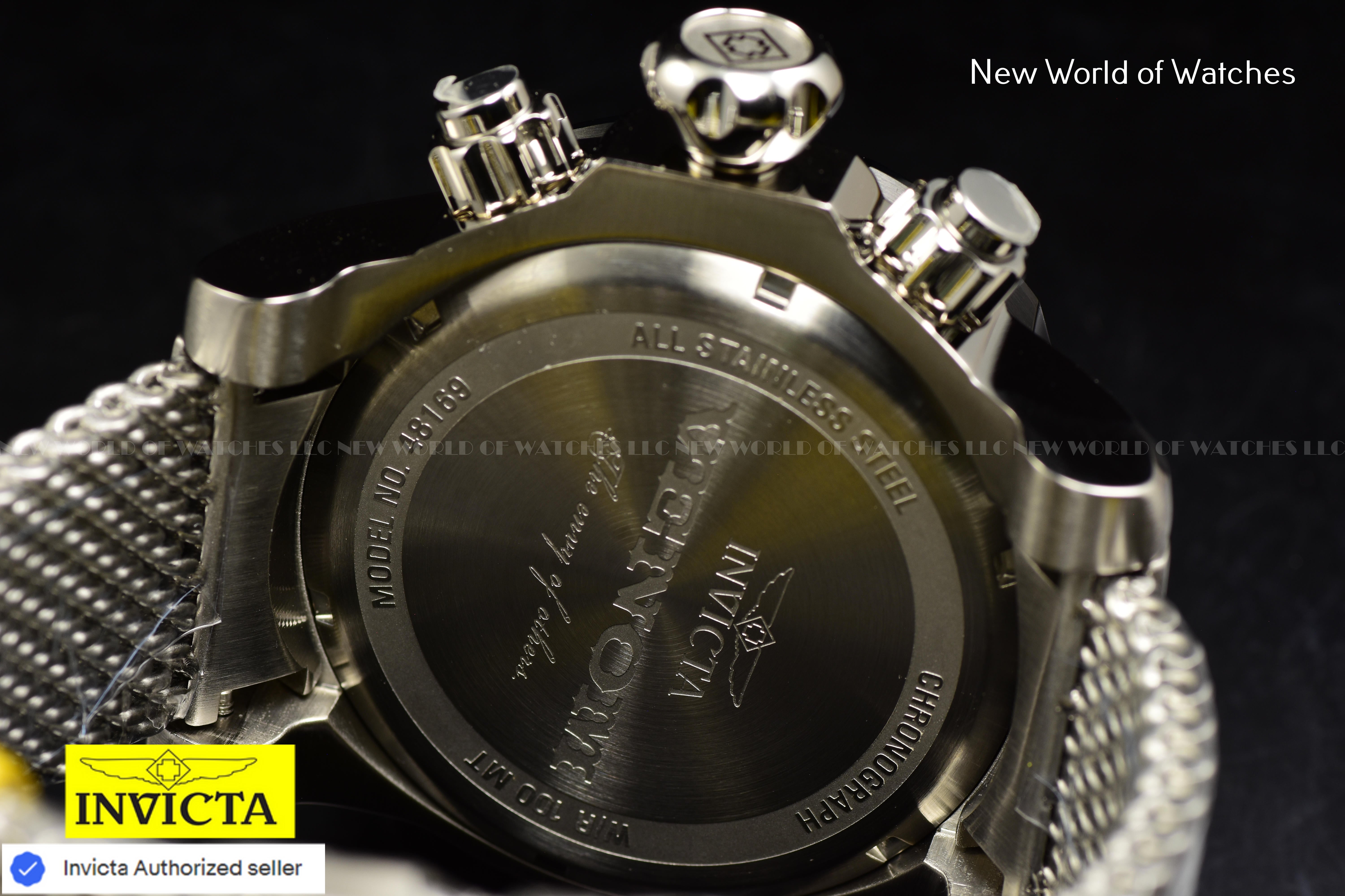 Invicta Men's VENOM Chronograph Gunmetal/Black Dial Stainless Steel Swiss Watch