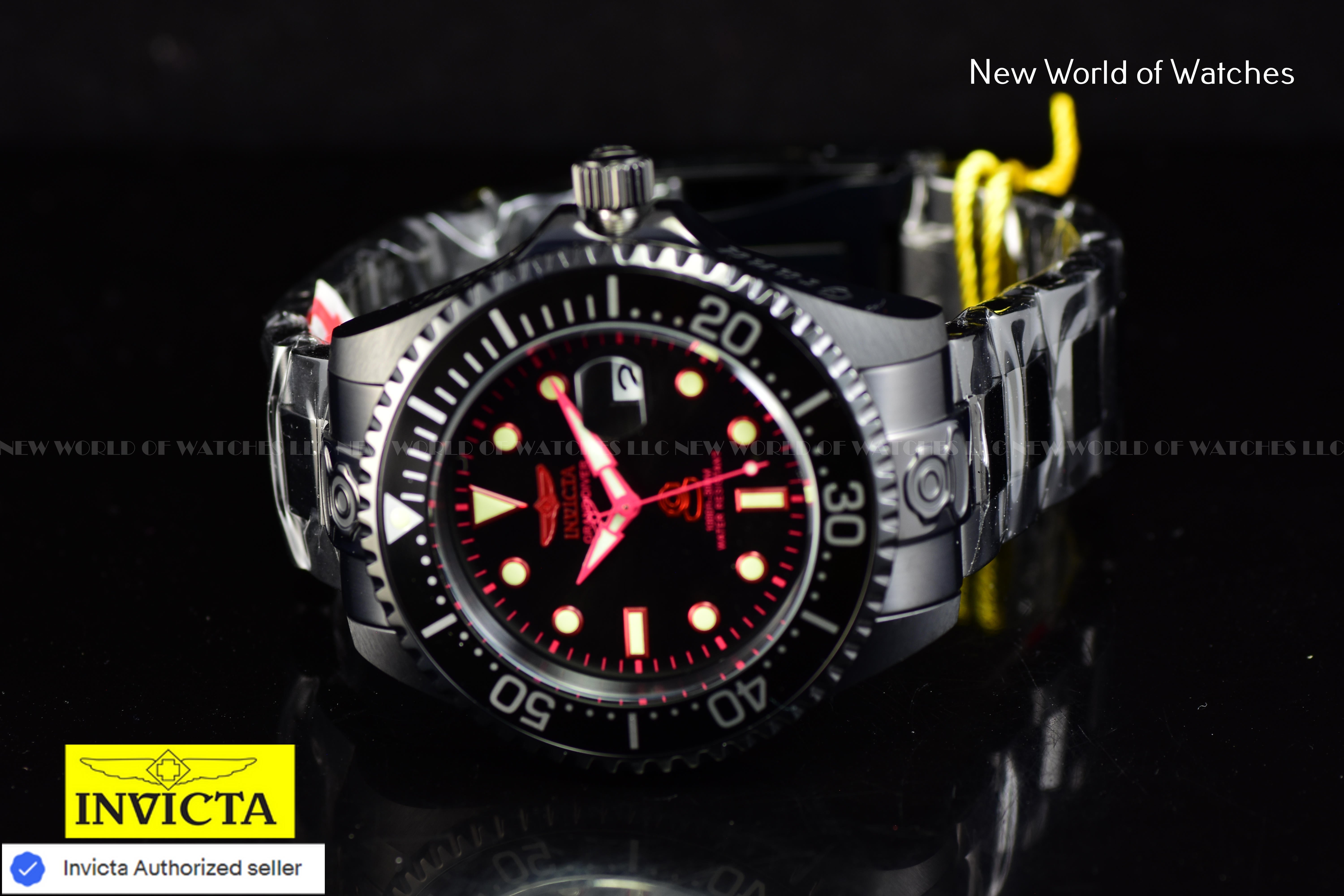 Invicta Men's GRAND DIVER 47mm Stainless Steel TRIPLE BLACK Automatic Watch