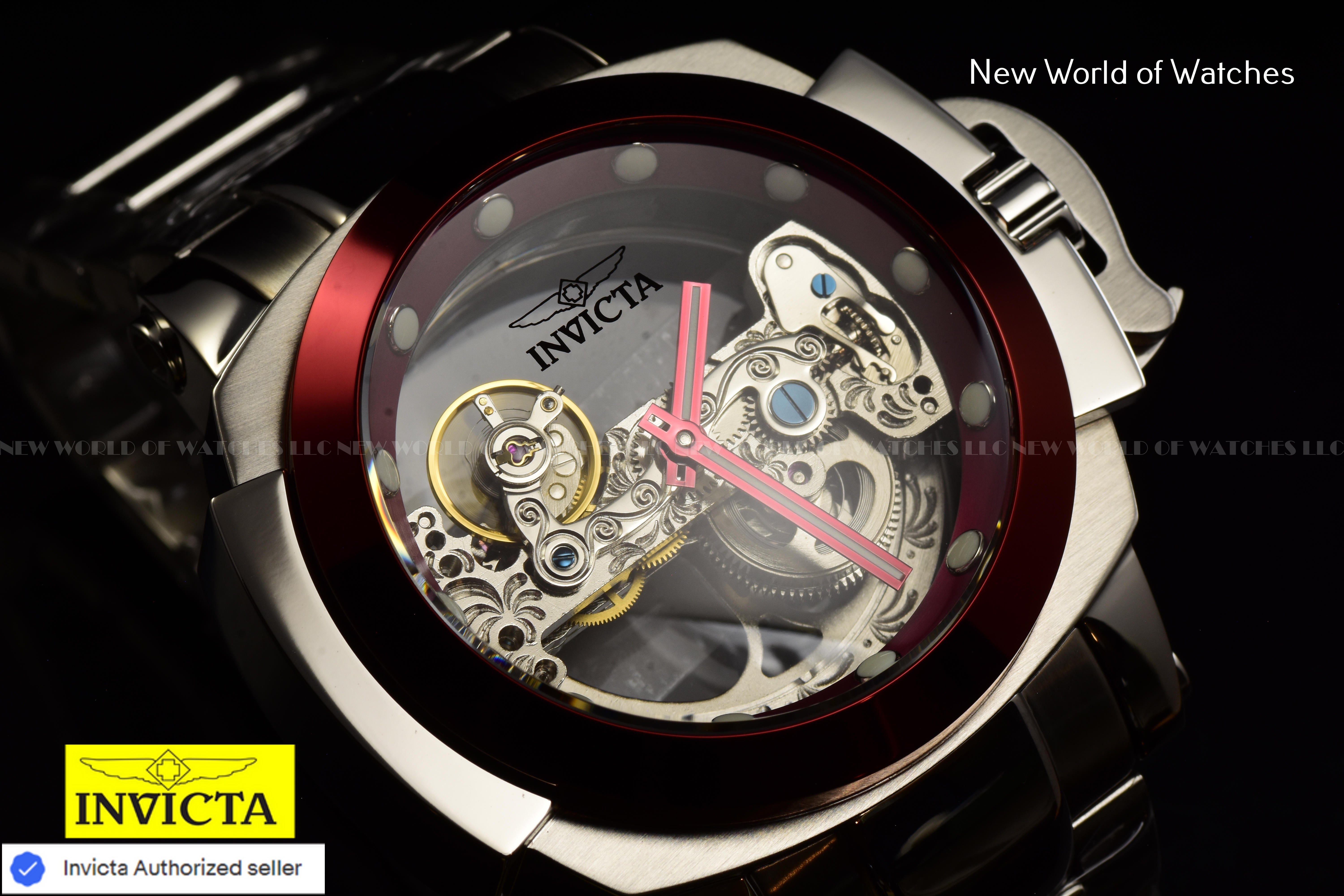Invicta Men's Coalition Forces MAN Of WAR 48mm Skeleton AUTOMATIC Watch