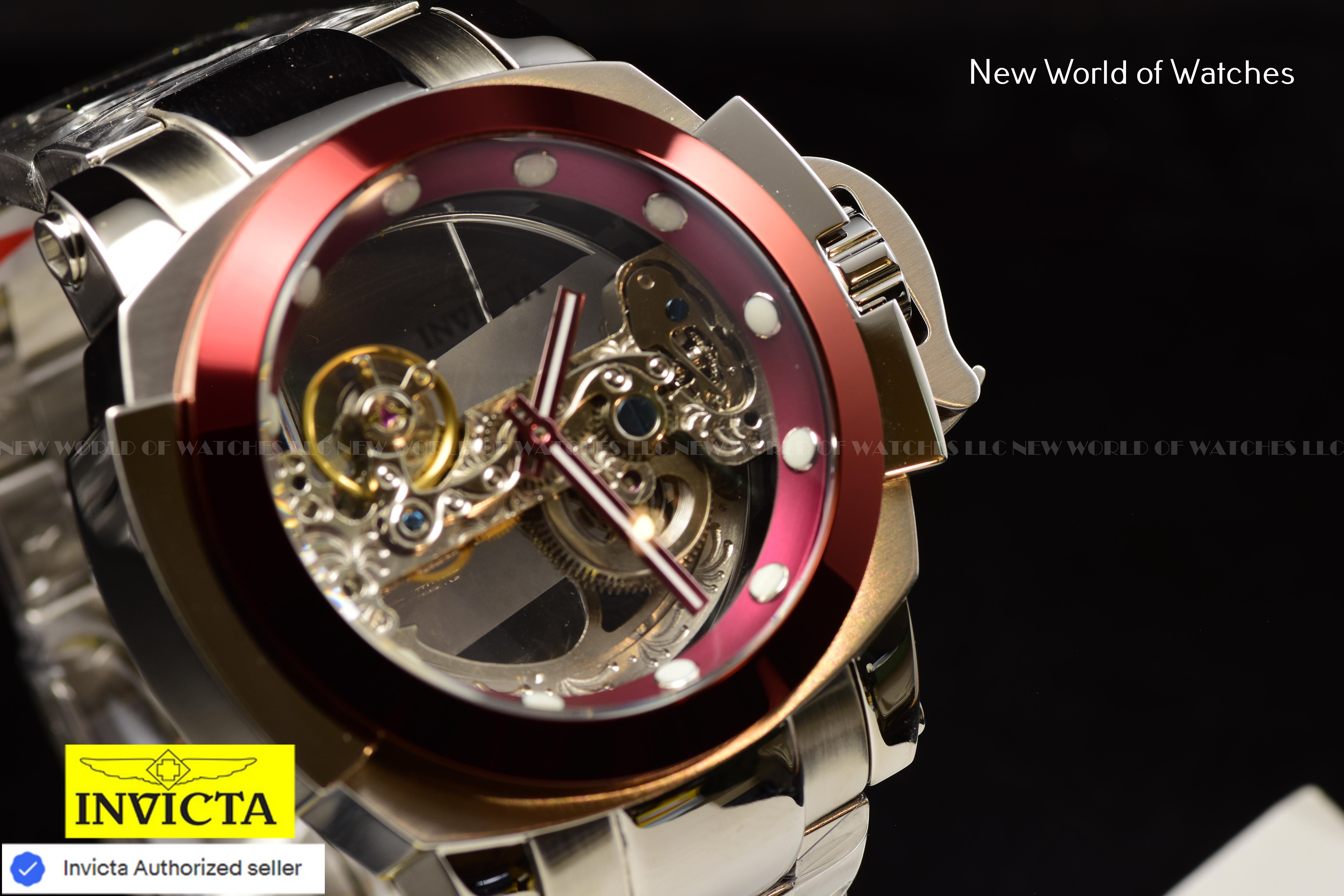 Invicta Men's Coalition Forces MAN Of WAR 48mm Skeleton AUTOMATIC Watch