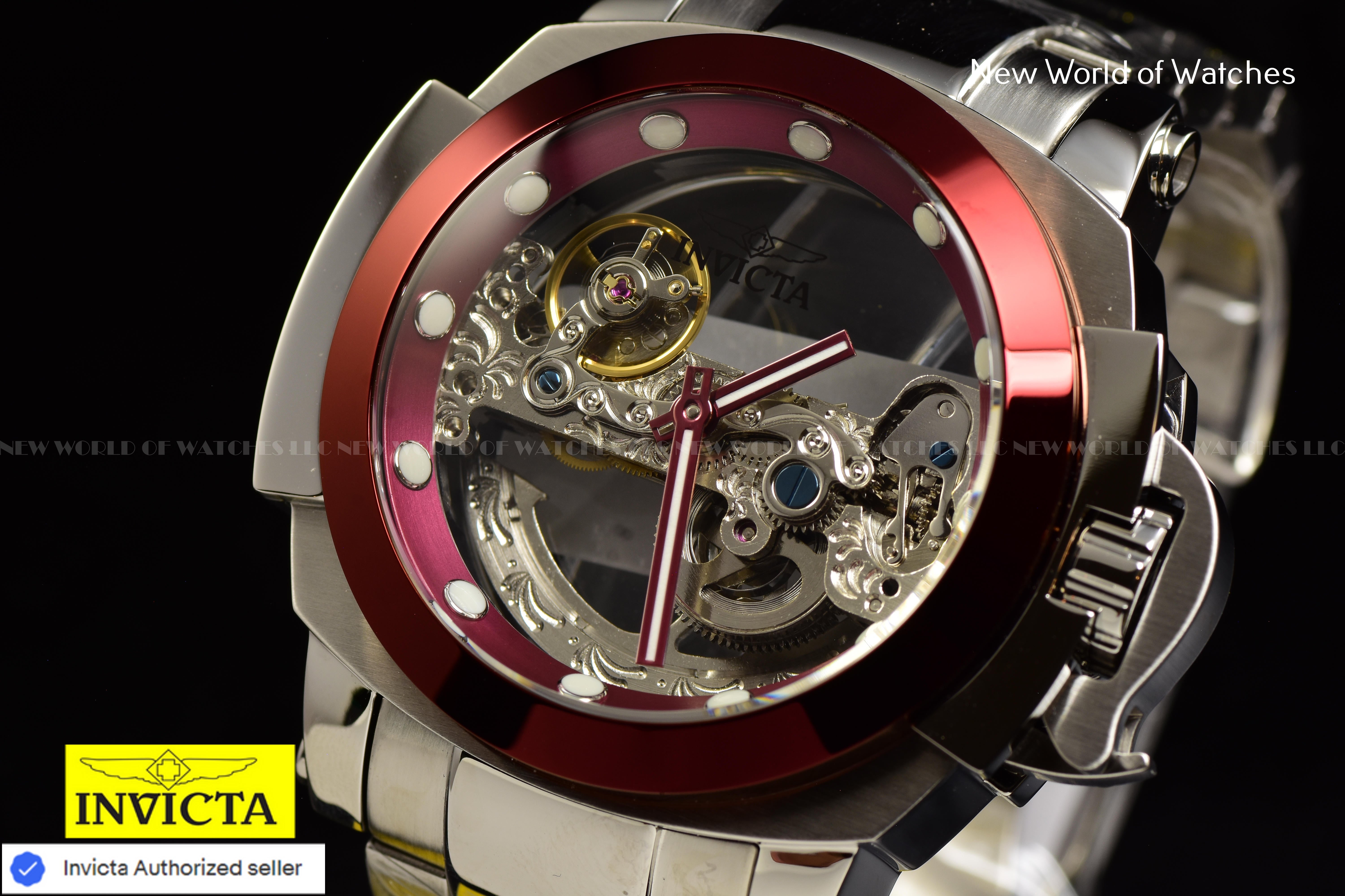 Invicta Men's Coalition Forces MAN Of WAR 48mm Skeleton AUTOMATIC Watch