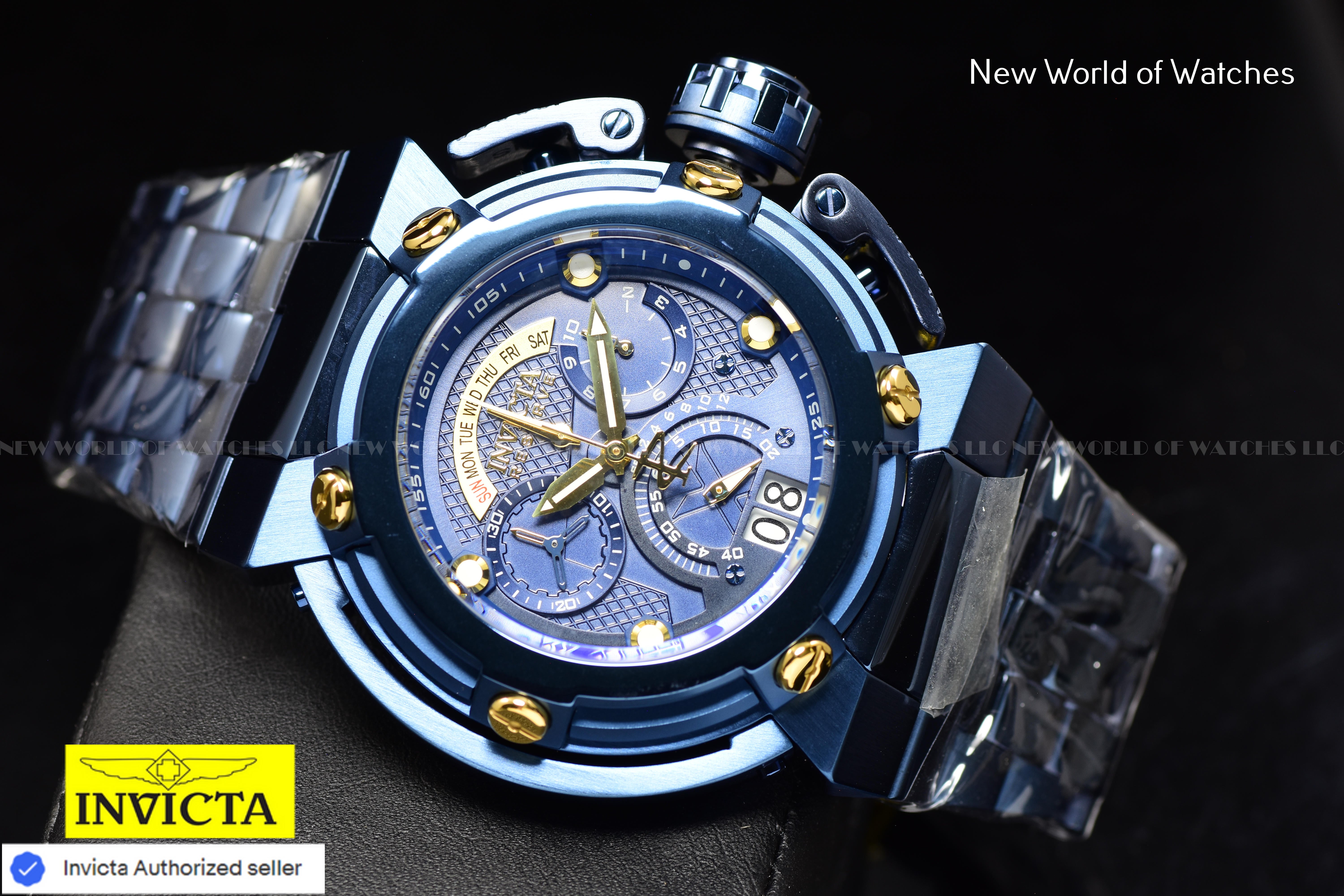 Invicta Men's Coalition Forces X-WING 46mm SWISS Chronograph DARK BLUE Watch
