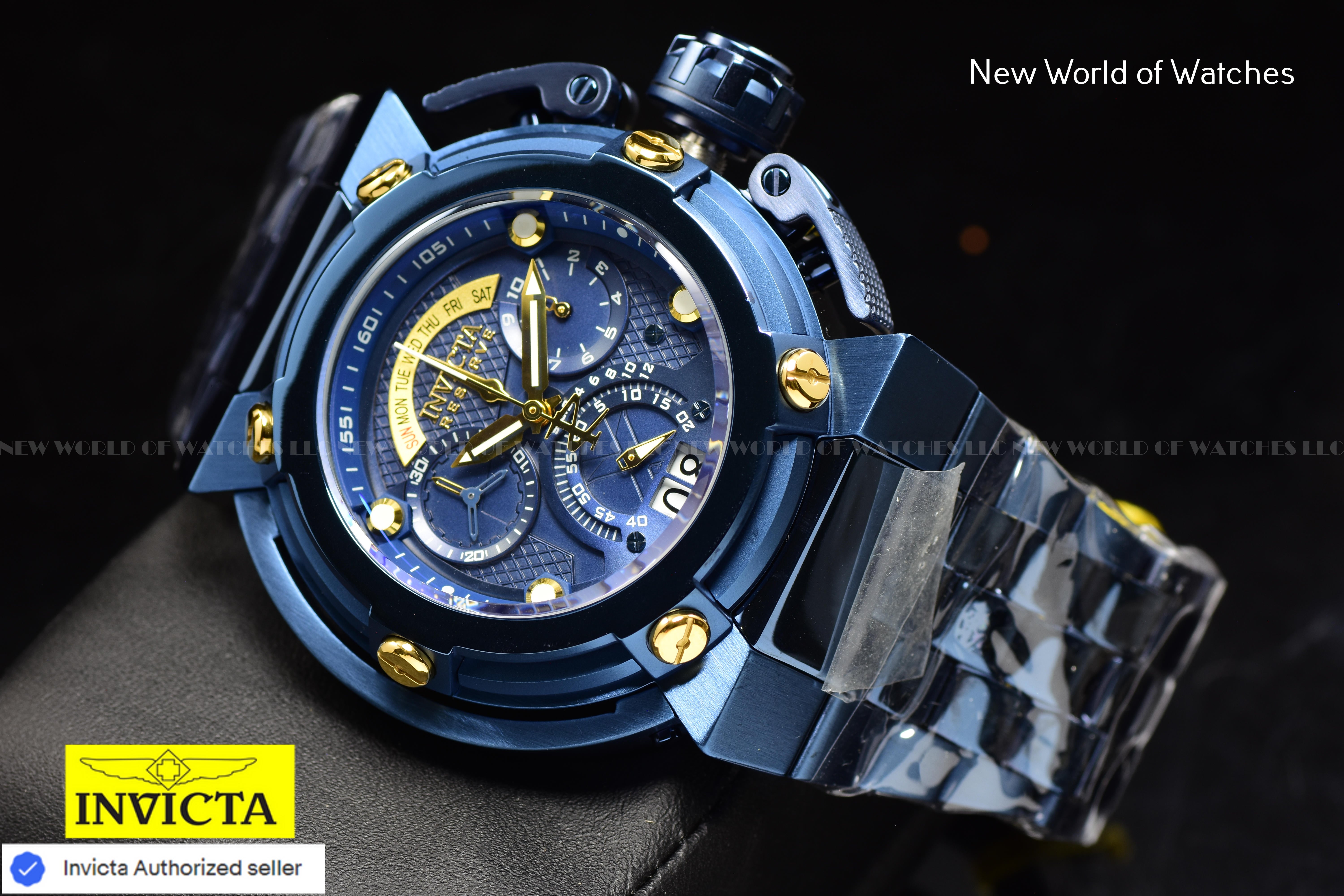 Invicta Men's Coalition Forces X-WING 46mm SWISS Chronograph DARK BLUE Watch