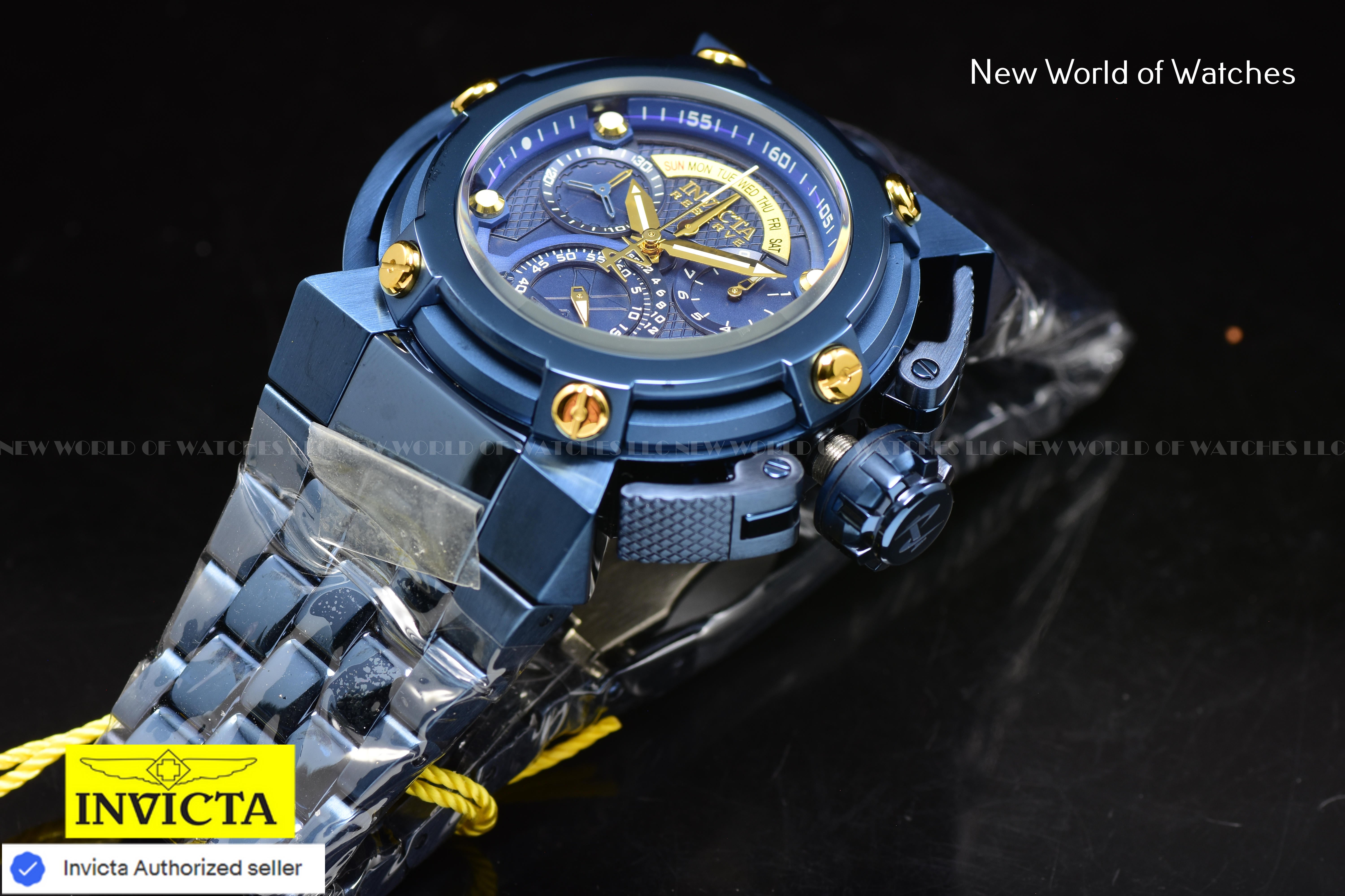 Invicta Men's Coalition Forces X-WING 46mm SWISS Chronograph DARK BLUE Watch