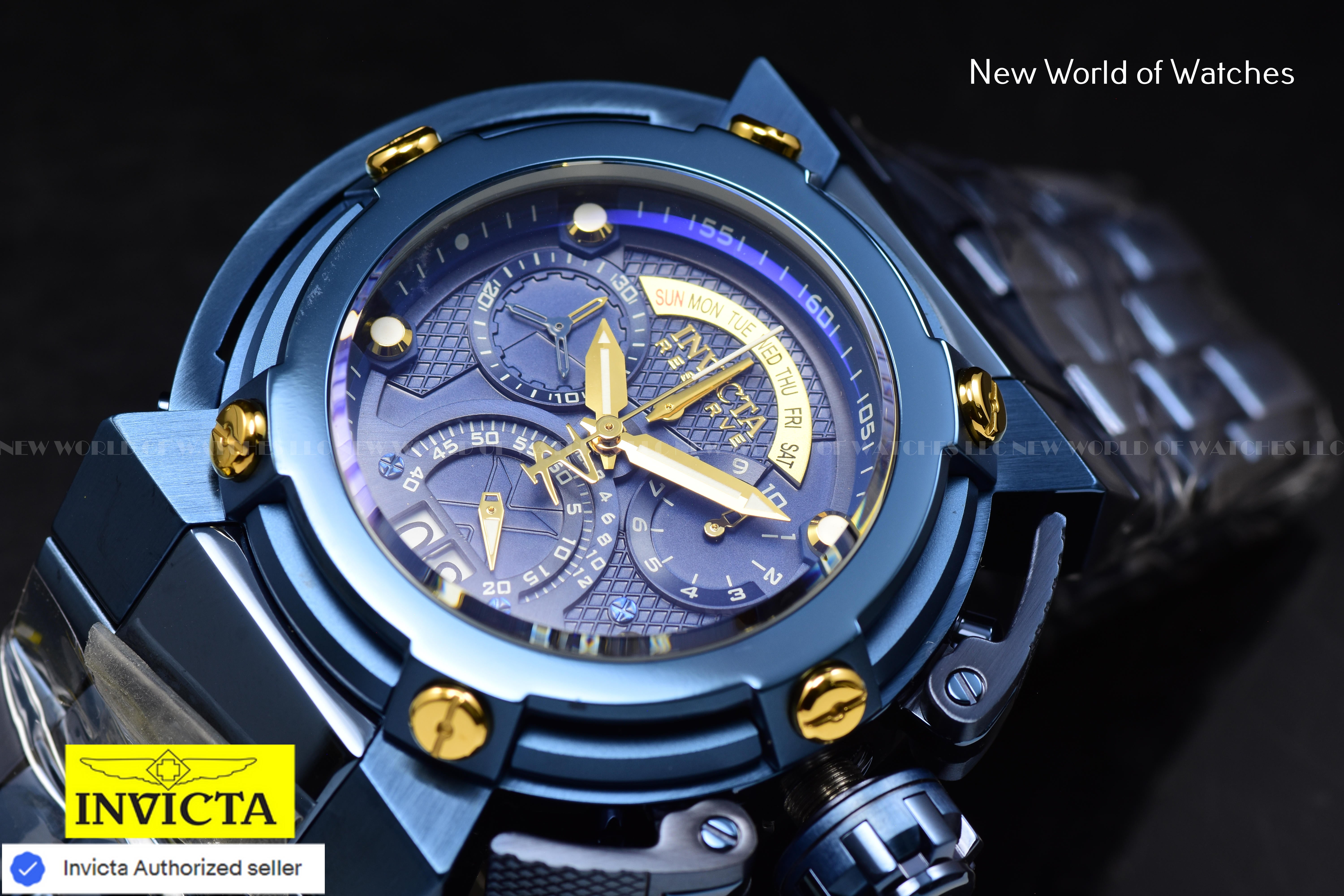 Invicta Men's Coalition Forces X-WING 46mm SWISS Chronograph DARK BLUE Watch