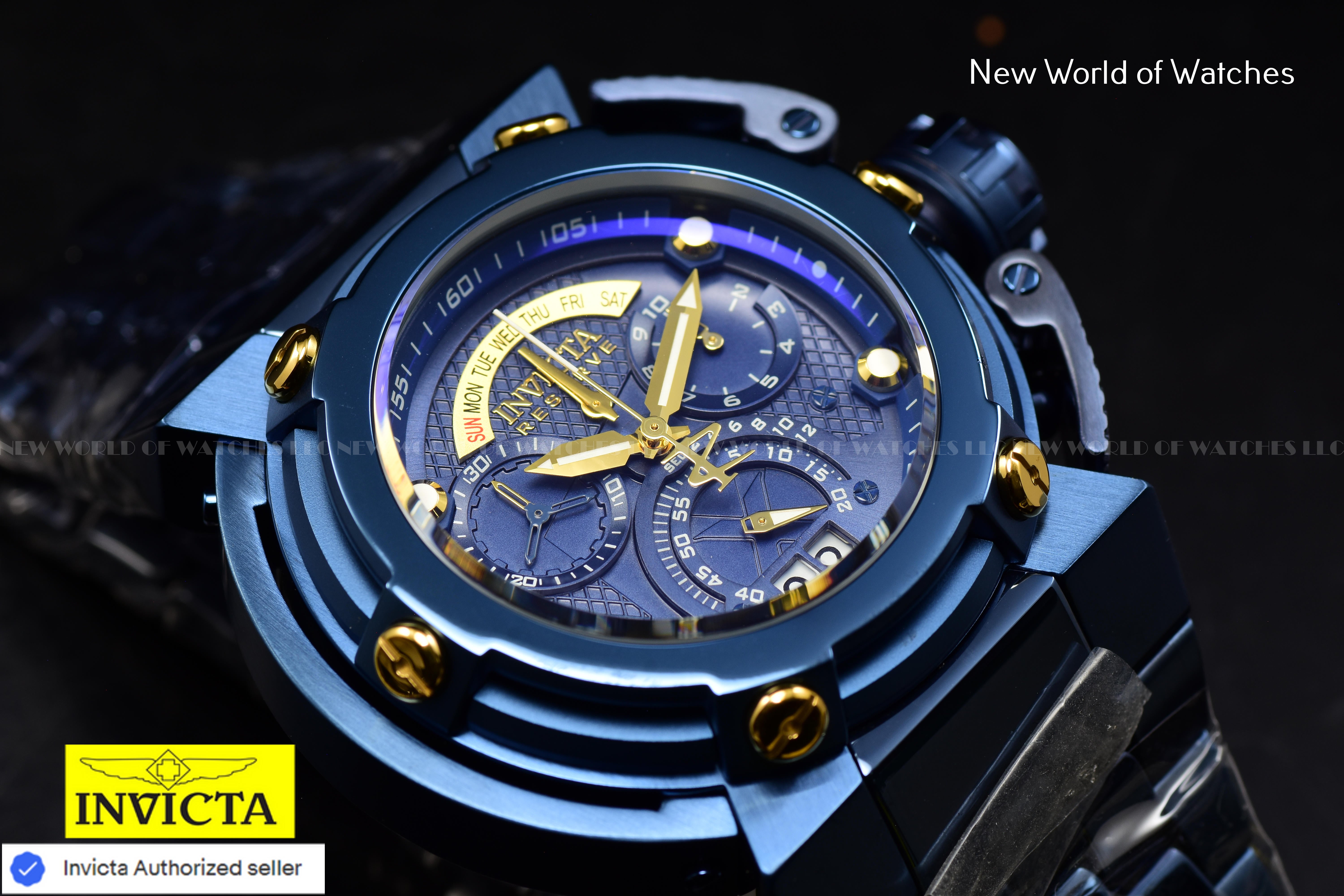 Invicta Men's Coalition Forces X-WING 46mm SWISS Chronograph DARK BLUE Watch