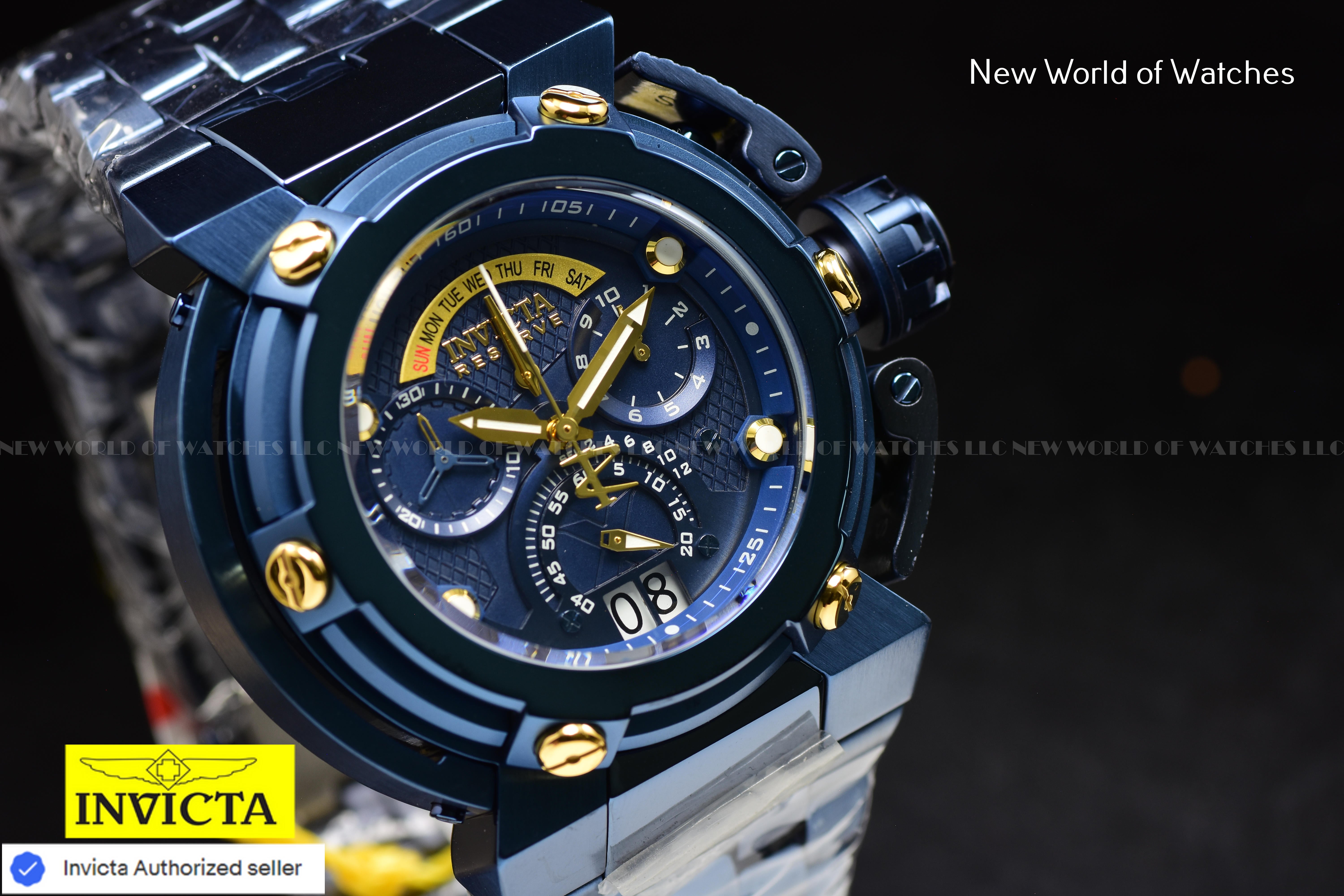 Invicta Men's Coalition Forces X-WING 46mm SWISS Chronograph DARK BLUE Watch