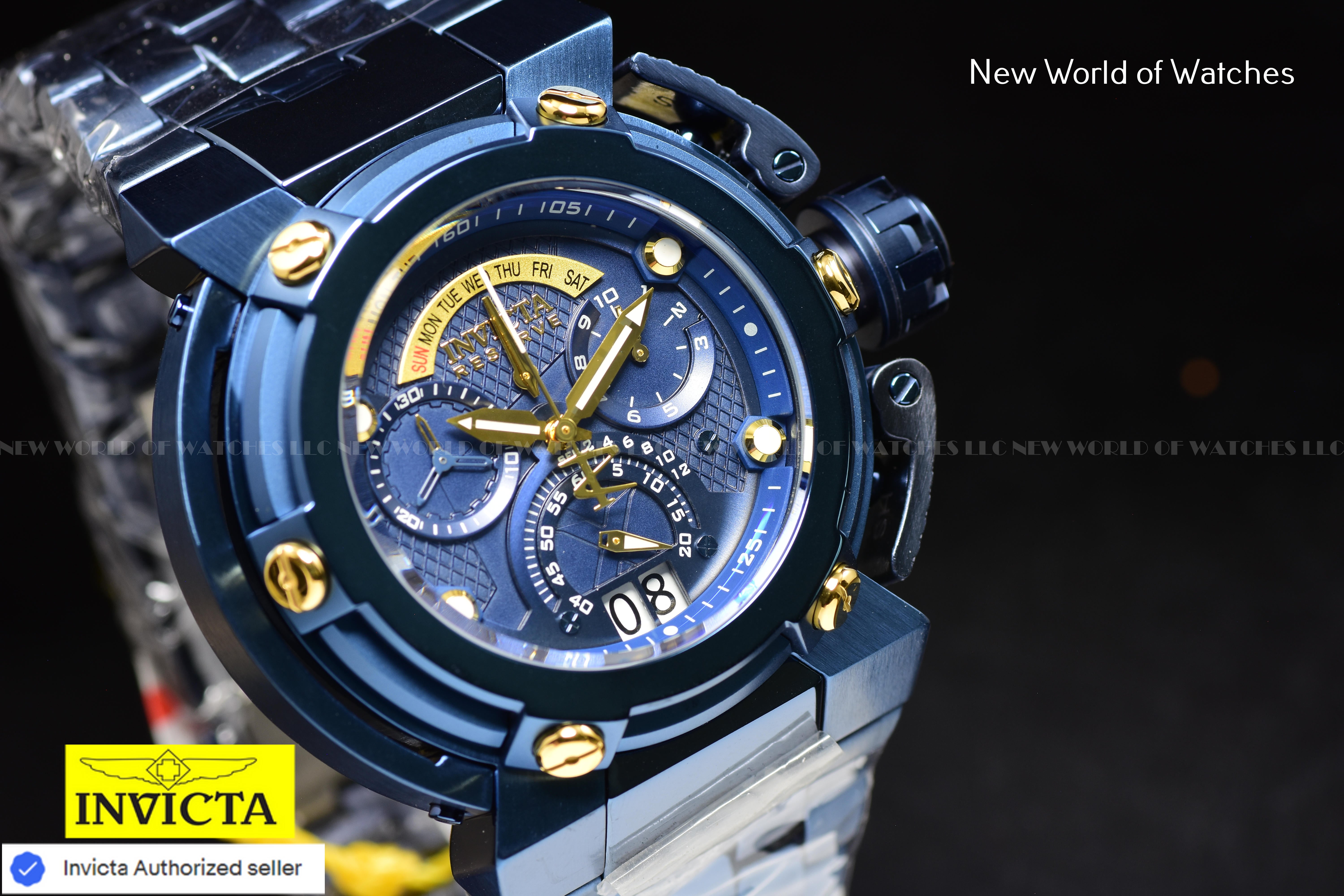 Invicta Men's Coalition Forces X-WING 46mm SWISS Chronograph DARK BLUE Watch
