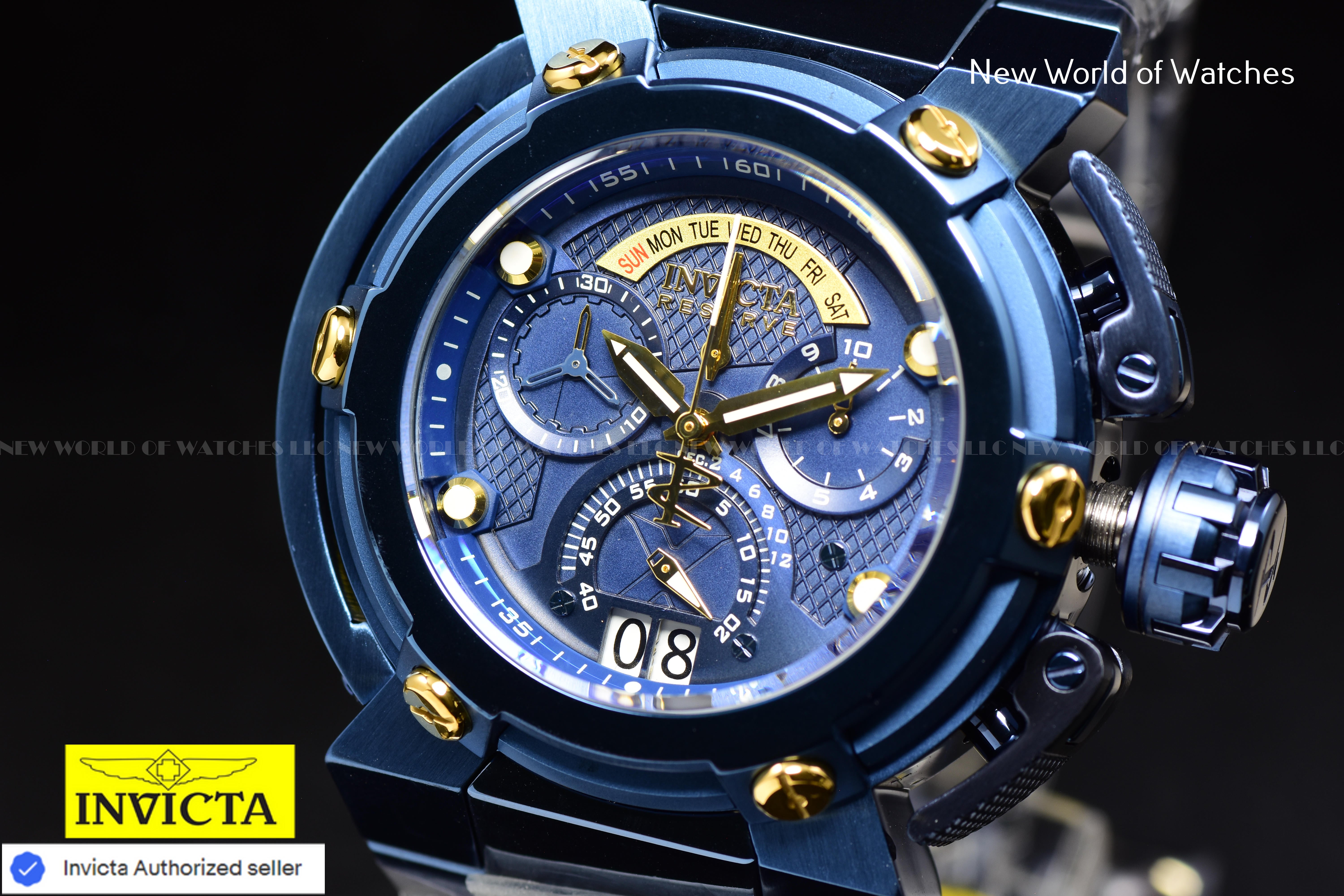 Invicta Men's Coalition Forces X-WING 46mm SWISS Chronograph DARK BLUE Watch