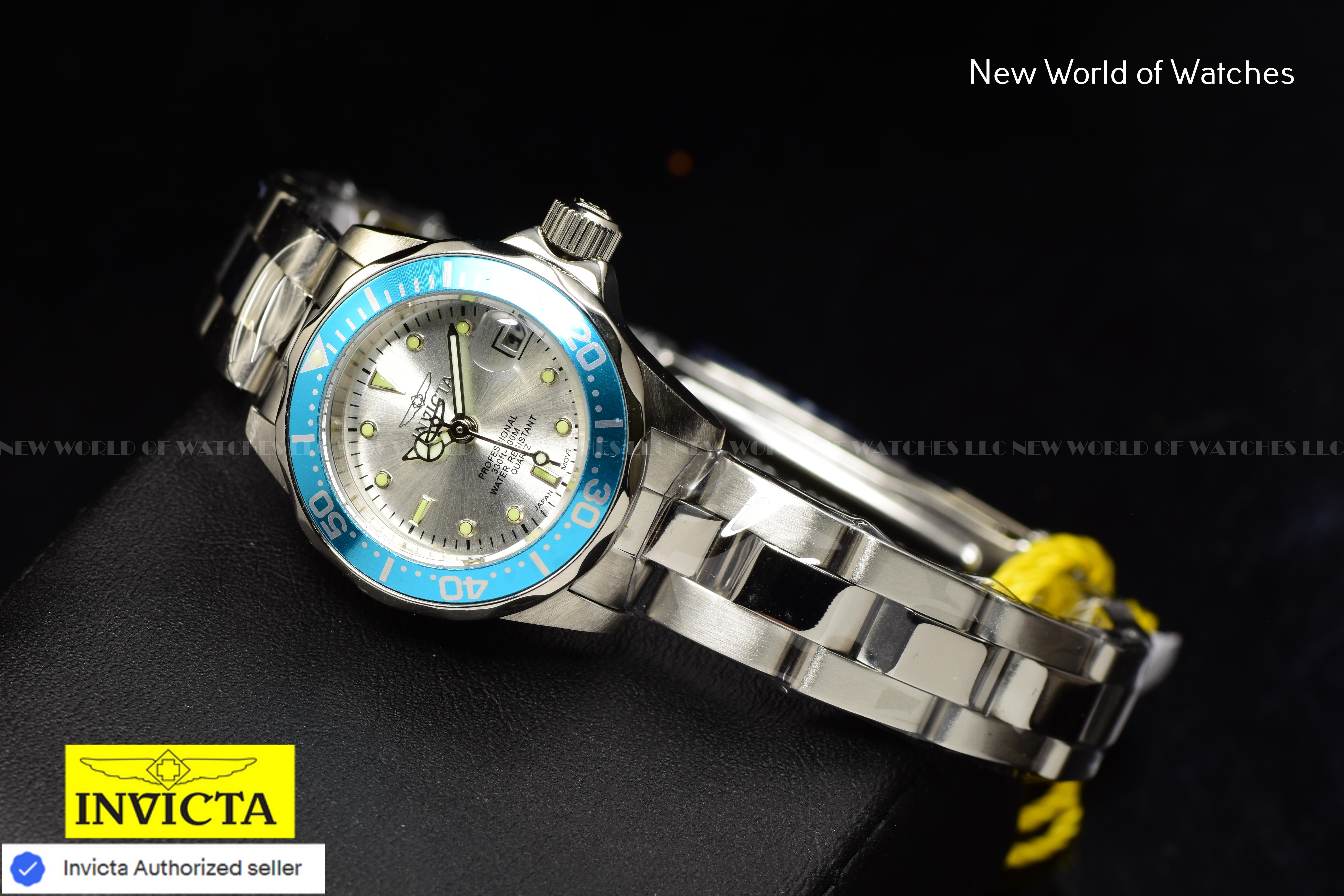 Invicta Pro Diver 24.5mm METALLIC WHITE Dial Quartz Stainless Steel Ladies Watch