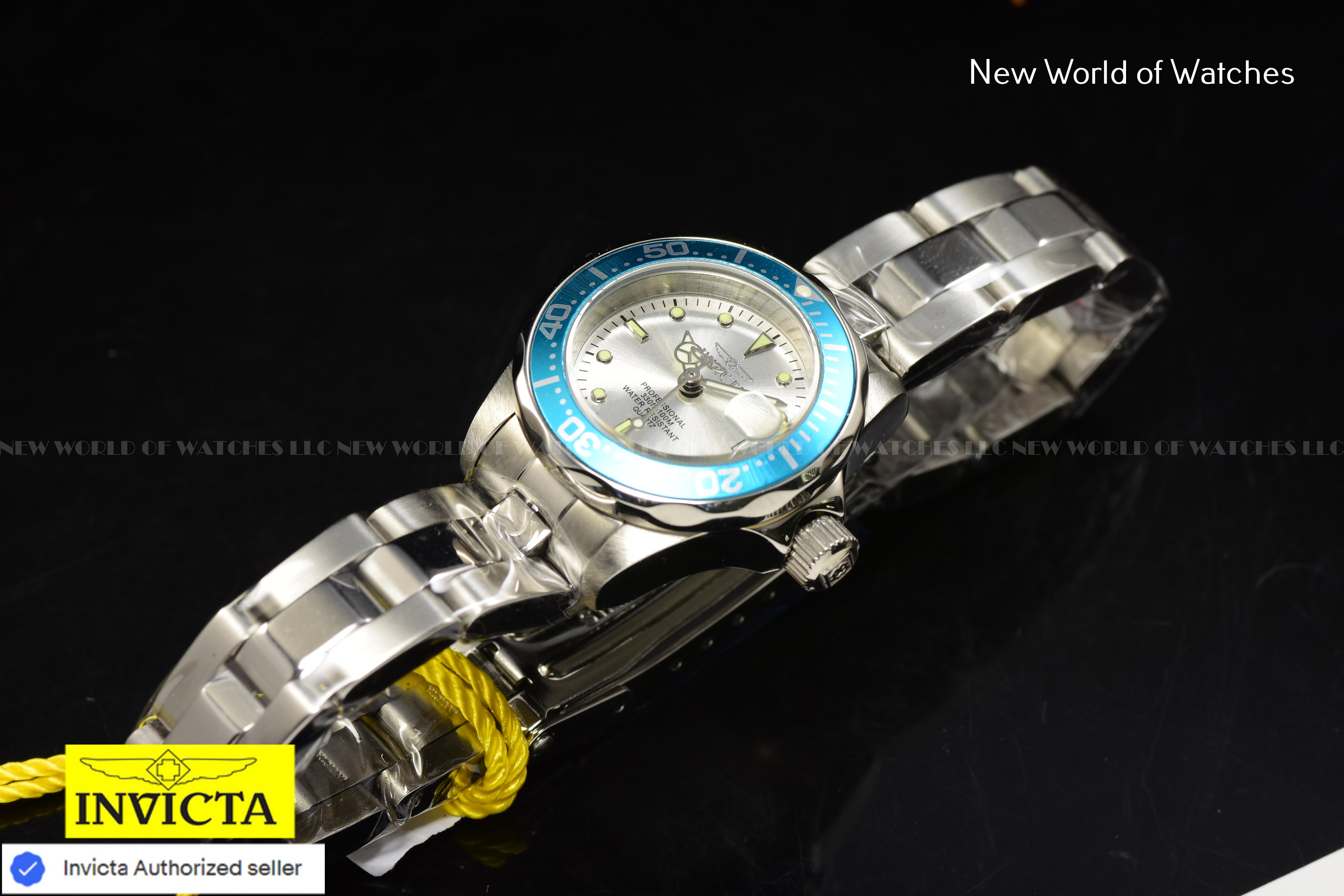 Invicta Pro Diver 24.5mm METALLIC WHITE Dial Quartz Stainless Steel Ladies Watch
