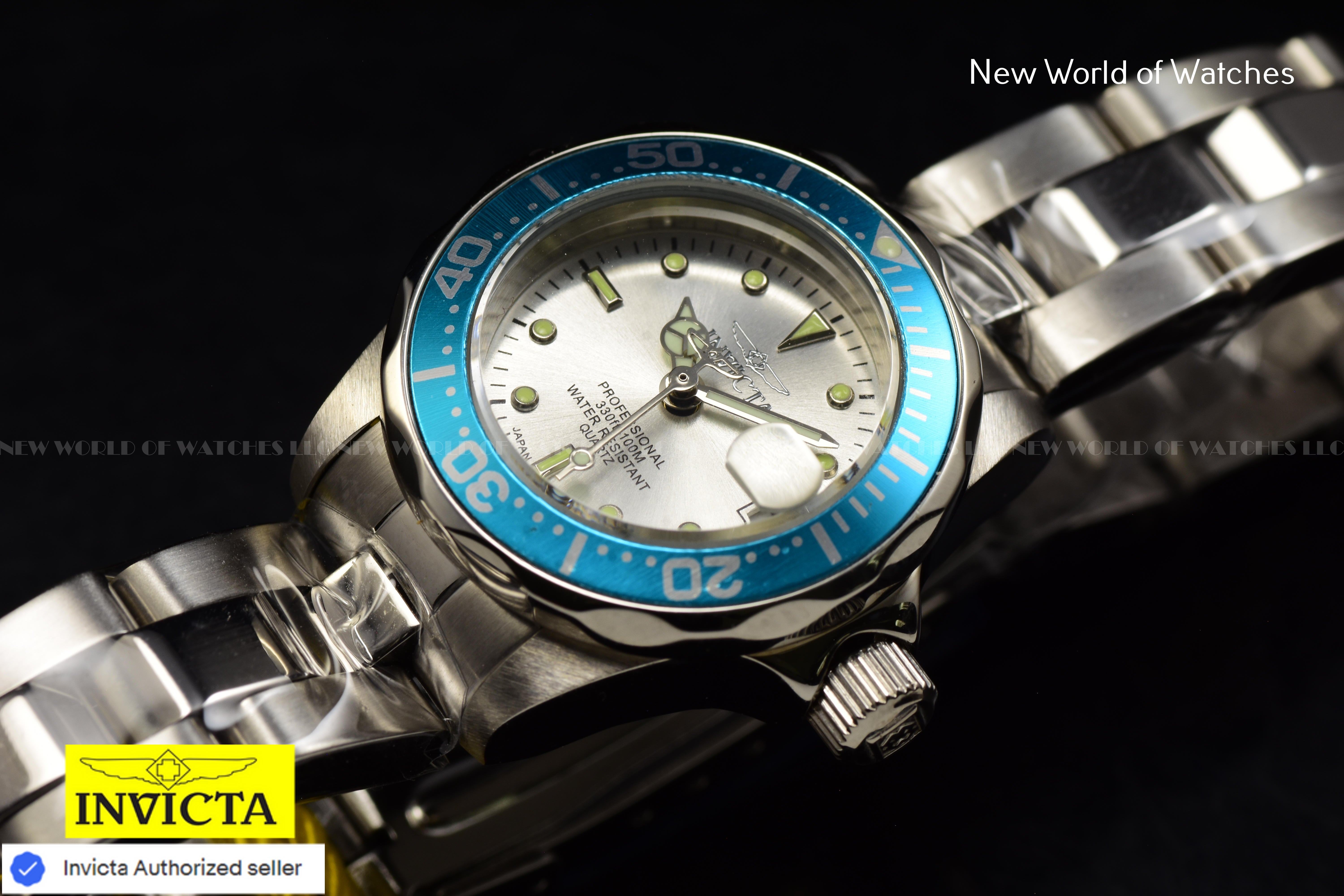 Invicta Pro Diver 24.5mm METALLIC WHITE Dial Quartz Stainless Steel Ladies Watch